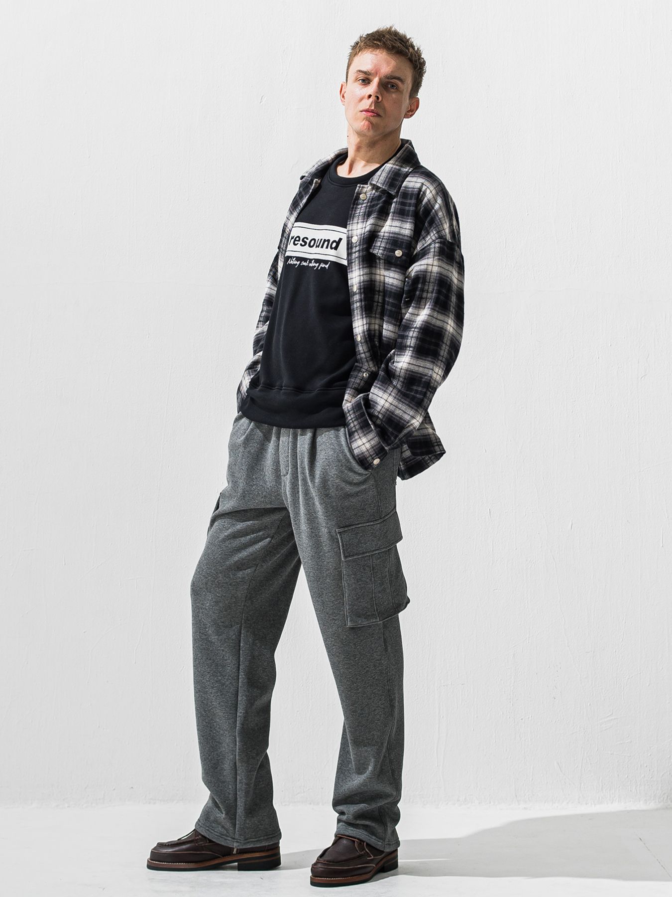 【予約品 9月6日(日) 締切】OLD SLUB CHECK JK / ヴィンテージ ネルジャケット / ブラック