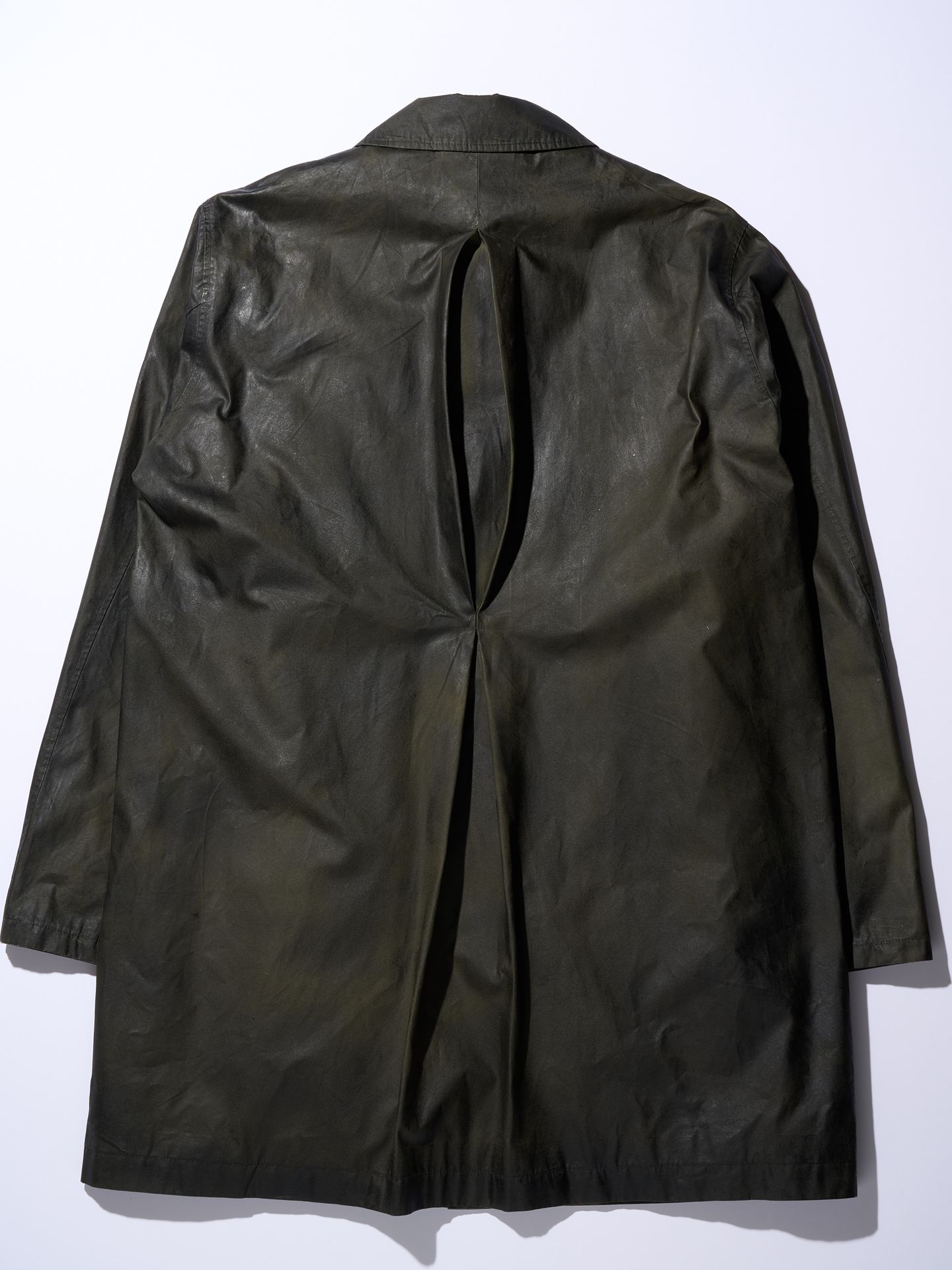 【予約品】 oild soutien collar coat / ステンカラーコート / カーキ