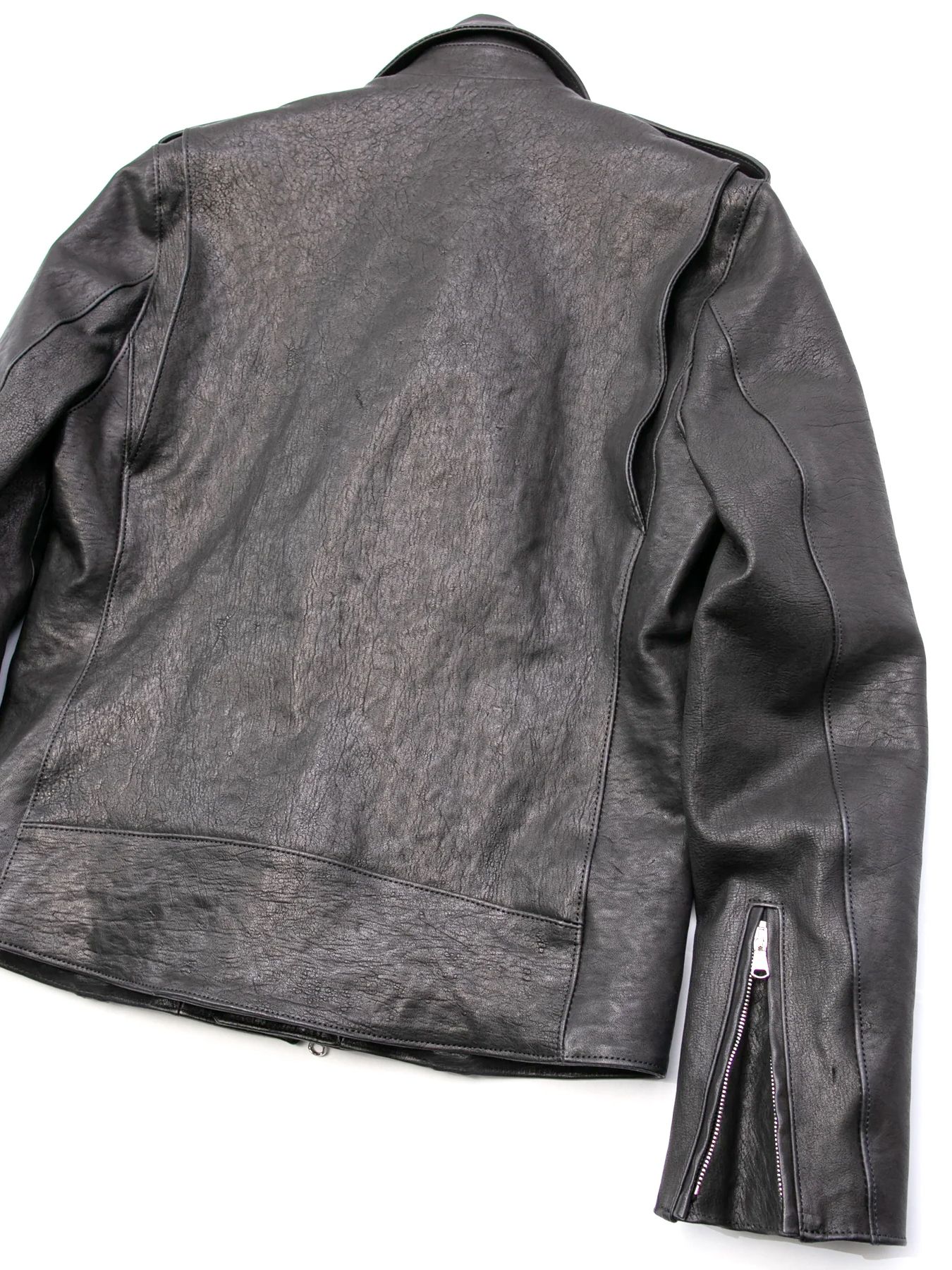 【予約品 4月6日(月) 締切】Pit Vegetable Full Tanned Shrinked Horsehide Double Riders / フルタンニン ピット鞣し シュリンクホースハイド ダブルライダース / JOEY