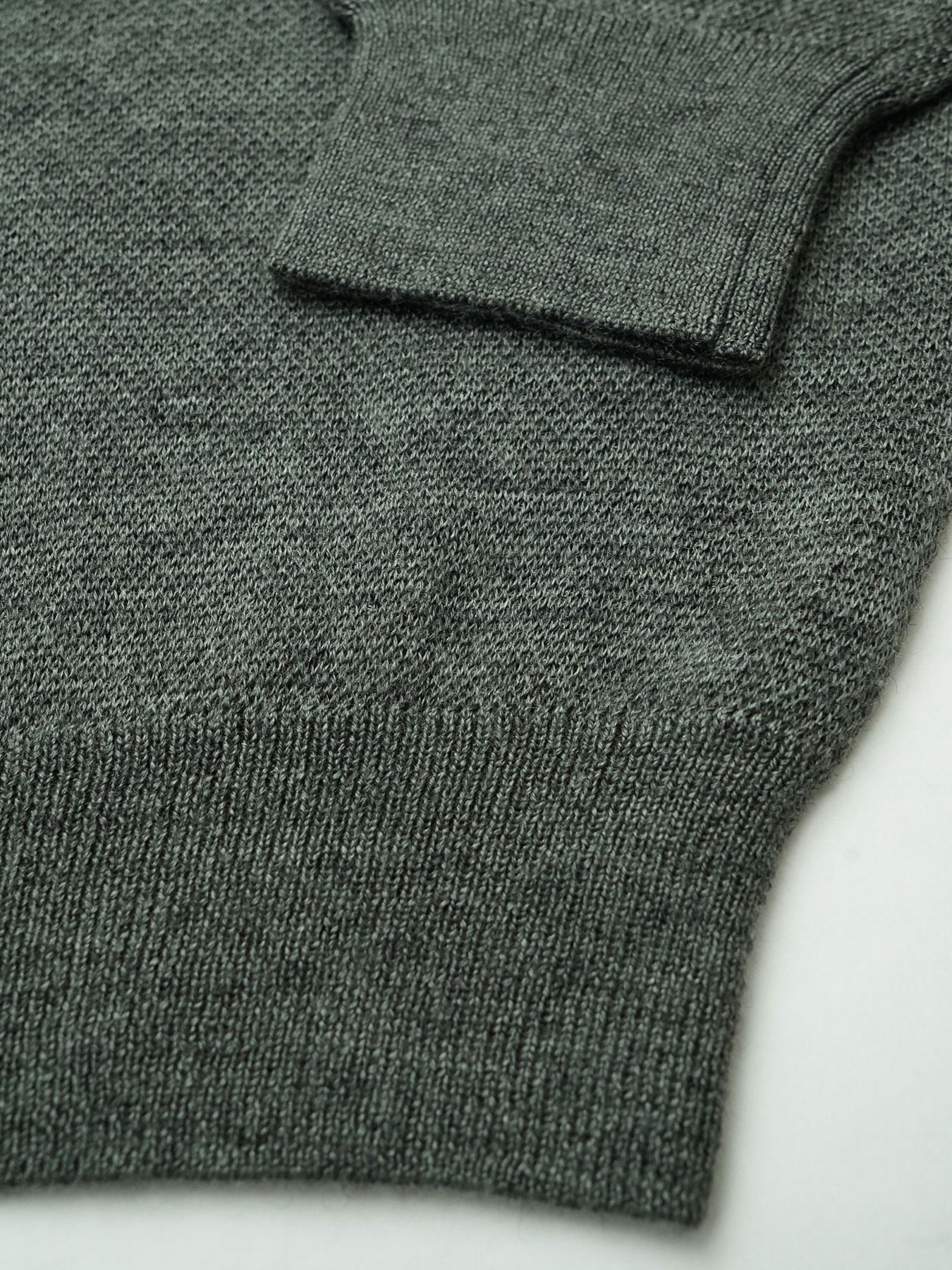 【予約品 】ARROWKNIT / ジャガードニットカーディガン / 杢チャコール×ブラック系