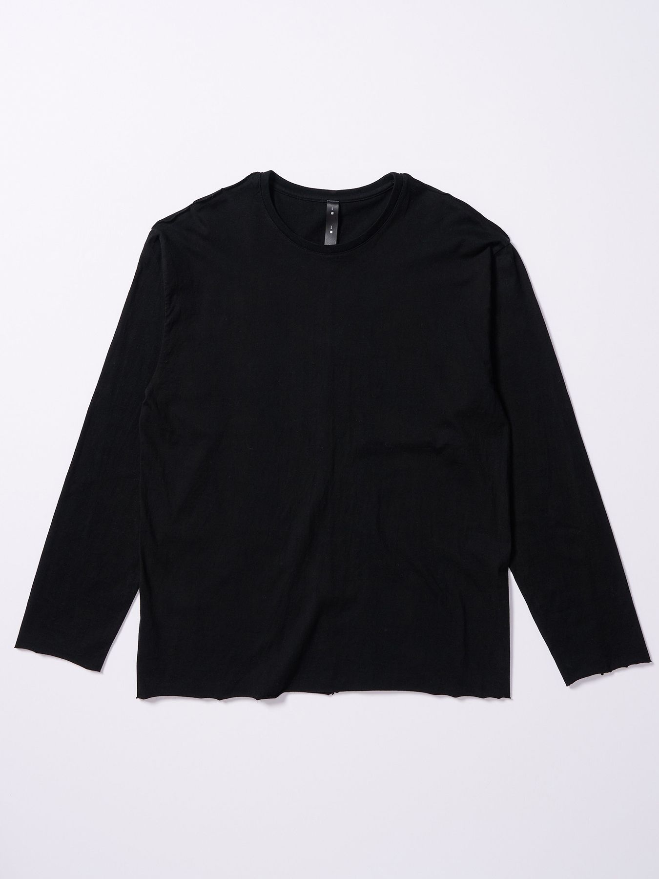 【予約品 4月19日(日) 18時締切】cut-off crew-neck L/S / カットオフ クルーネック ロングスリーブ / ディープブラック