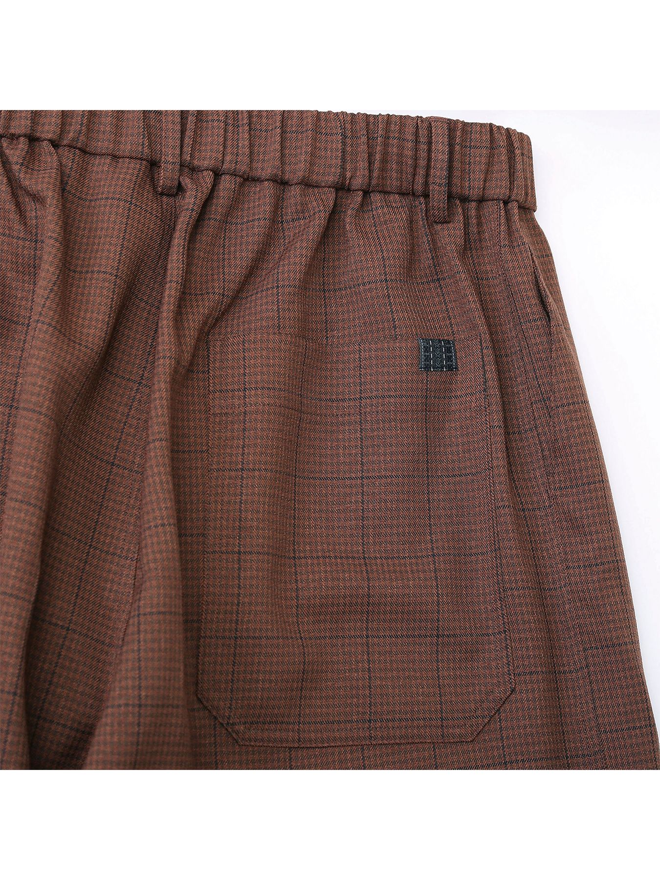 GUN-CLUB PANTS / ガンクラブチェック ワイドストレートパンツ / ブラウン
