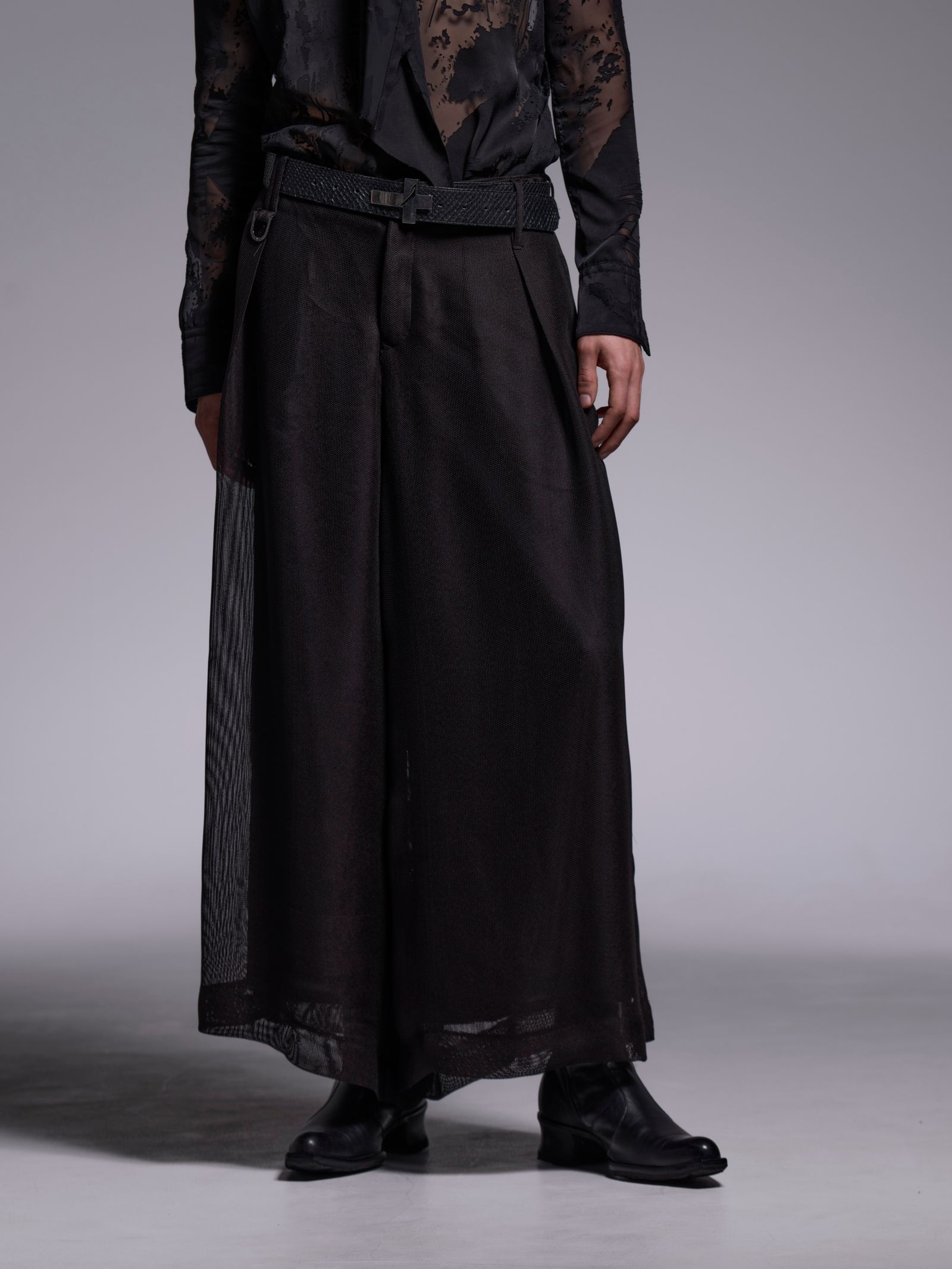 【予約品 1月4日(日) 締切】Wide Tuck Slacks / ワイドタックスラックス / ブラック