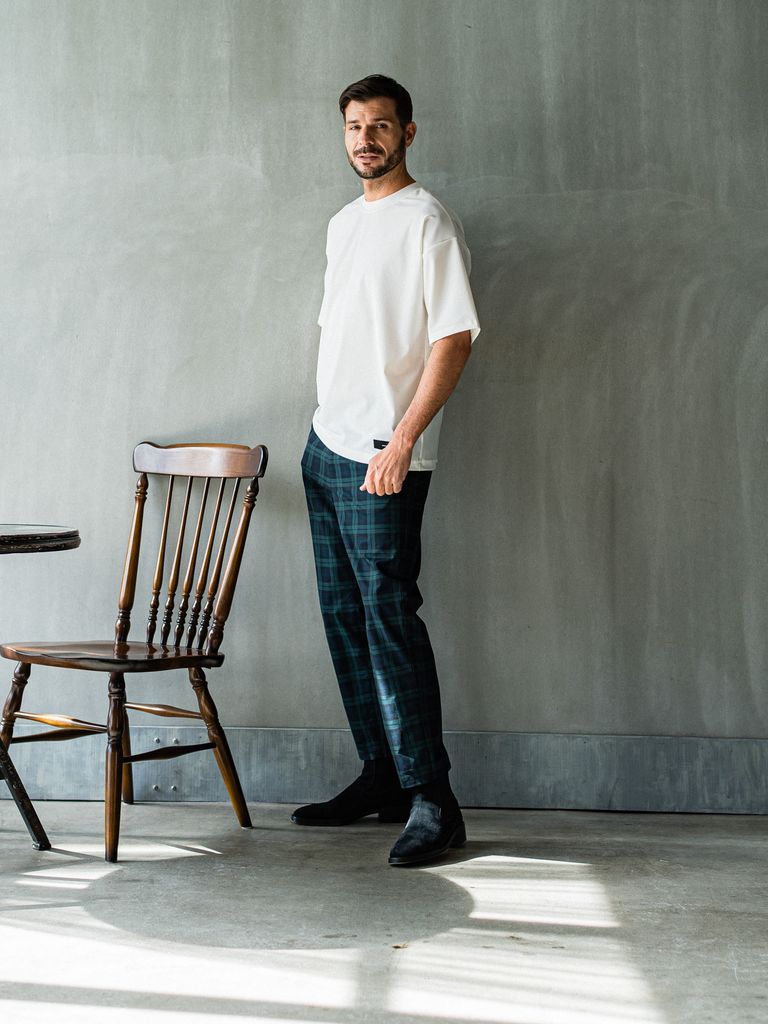 《予約品3月3日18：00締め》 PAT WIDE EASY PANTS / イージーパンツ / グレンチェック