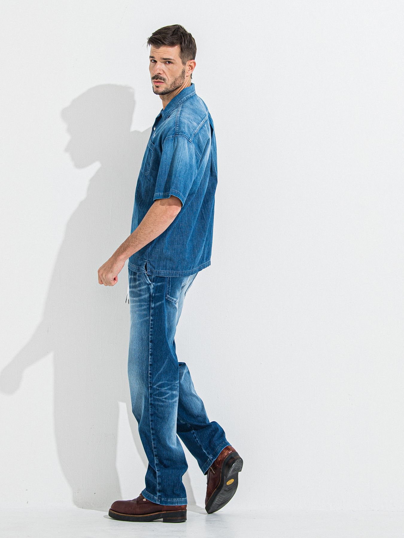 【予約品 】ZACK HALF DENIM SHIRT / ザックハーフスリーブデニムシャツ / ダークインディゴ