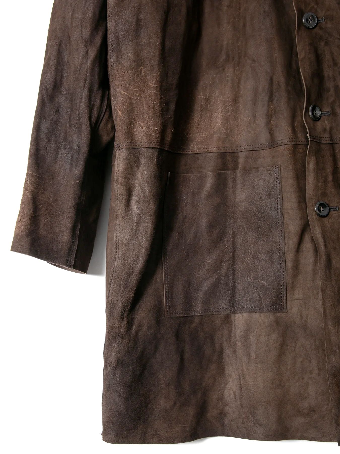 Hybrid Vegetable Tanned Calfskin Middle Coat / ハイブリッド タンニン鞣し カーフスキン ミドルコート / DEAD MAN