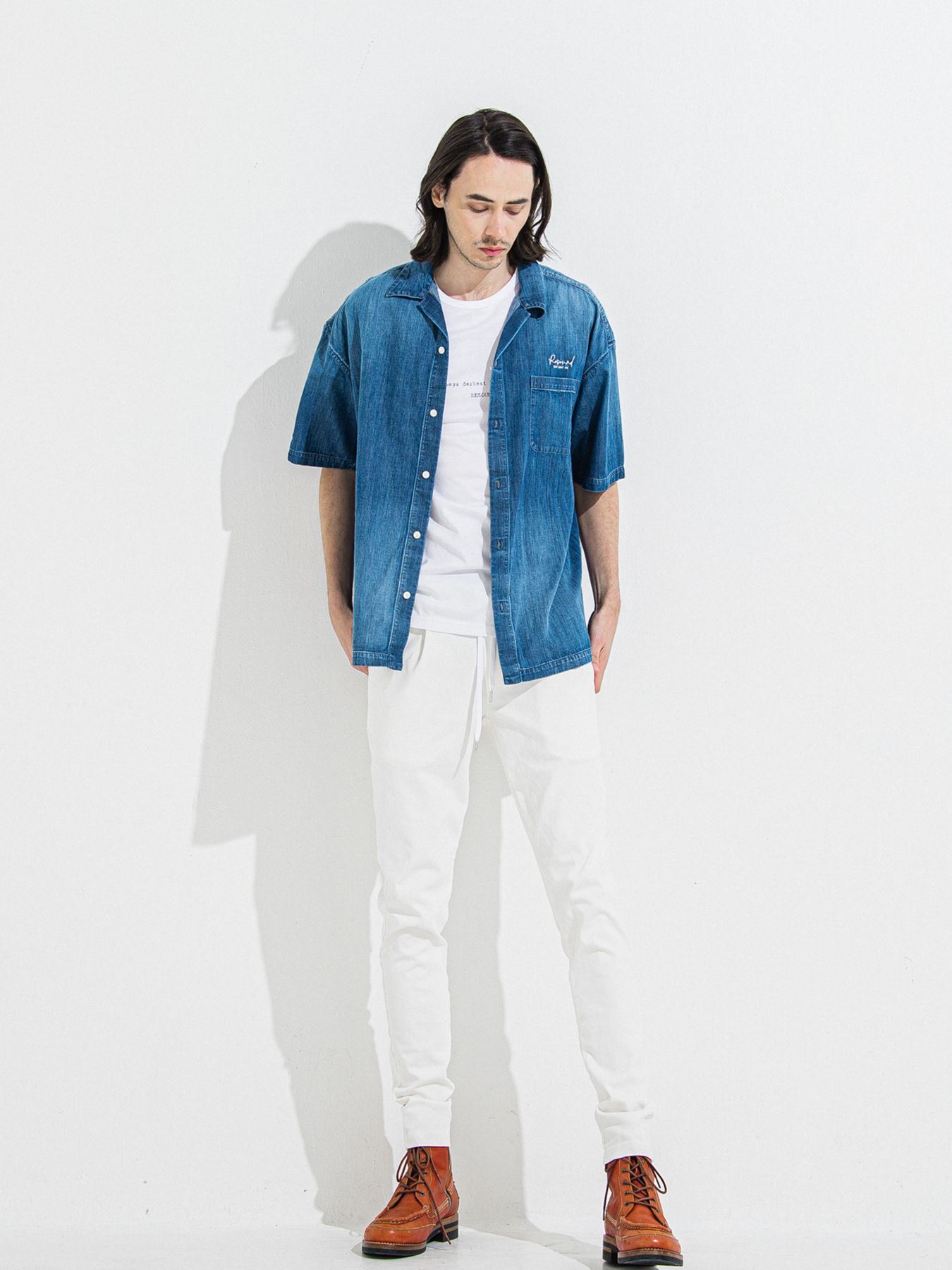 【予約品 】ZACK HALF DENIM SHIRT / ザックハーフスリーブデニムシャツ / ダークインディゴ