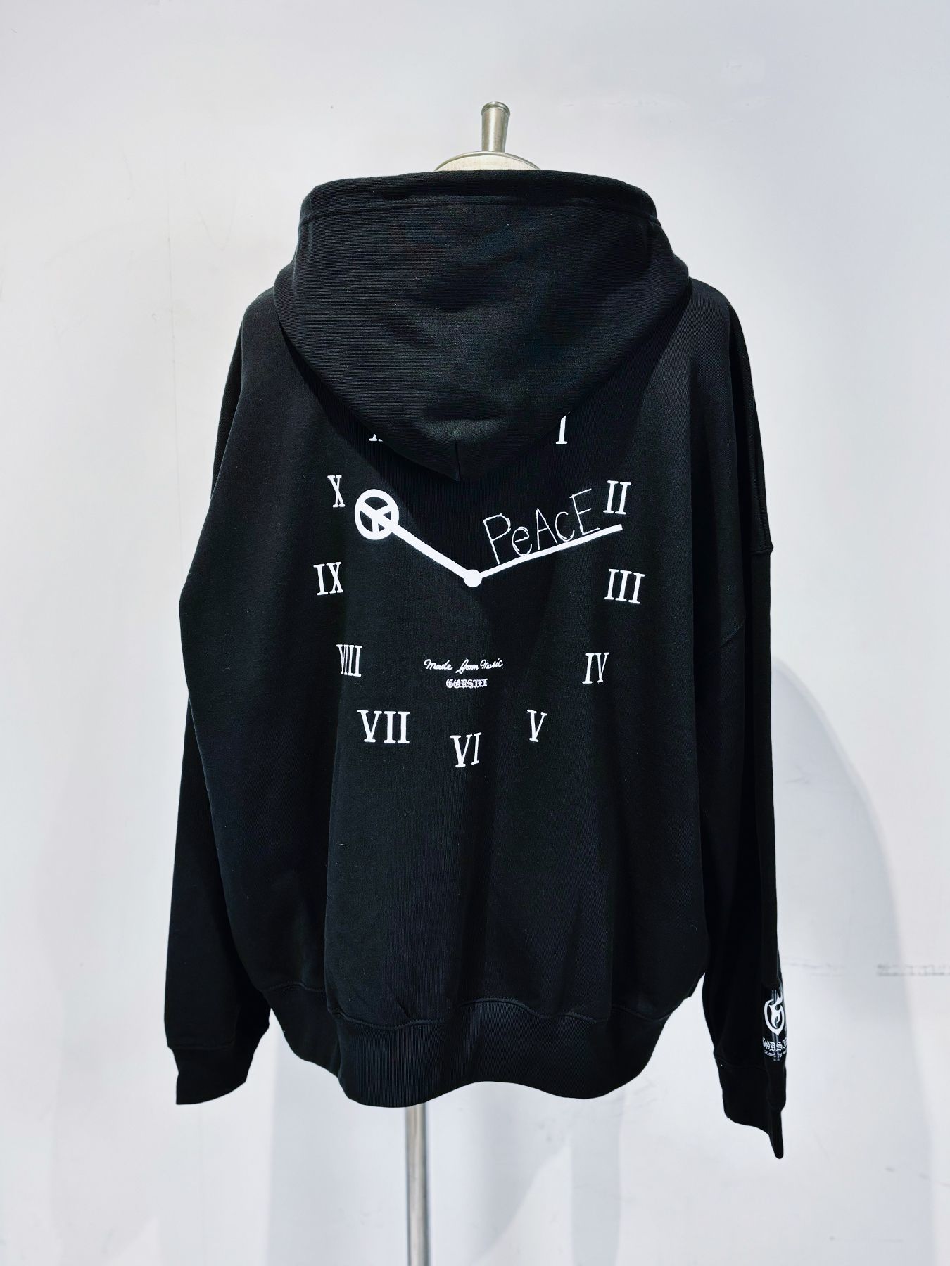 GODSIZE CLOCK RELAXED FIT ZIP HOODIE / ブラック