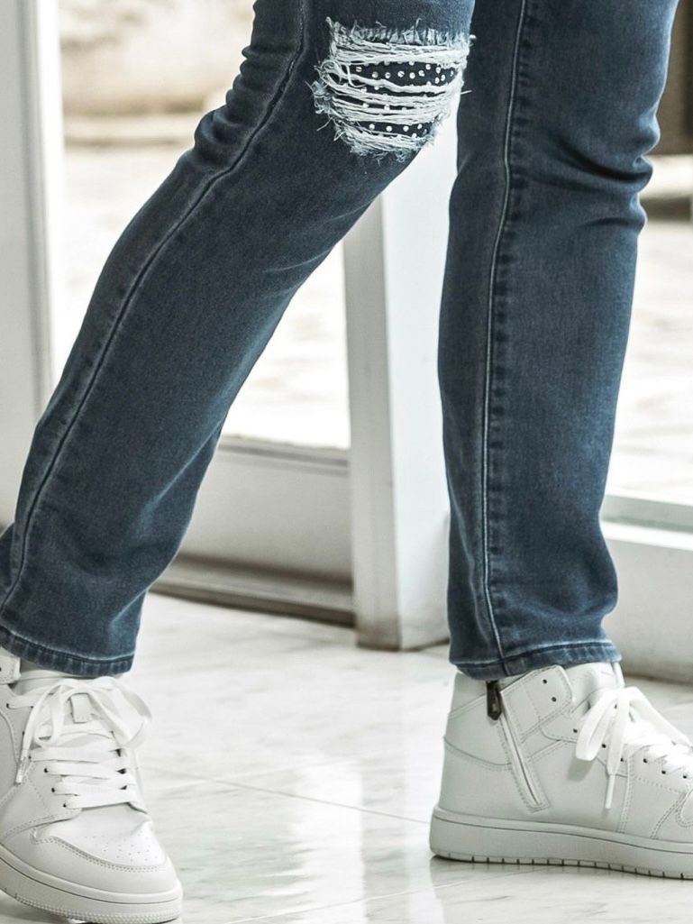 ラインストーンロゴハイカットスニーカー / ホワイトUSX-26007