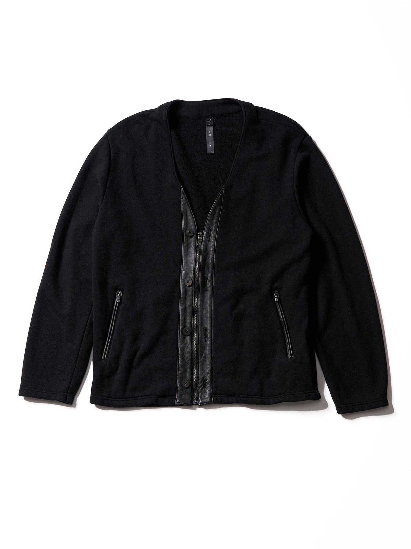【予約品】soft luxe urake zip-up jacket / プレミアム裏毛 ジップアップカーディガンジャケット / ブラック