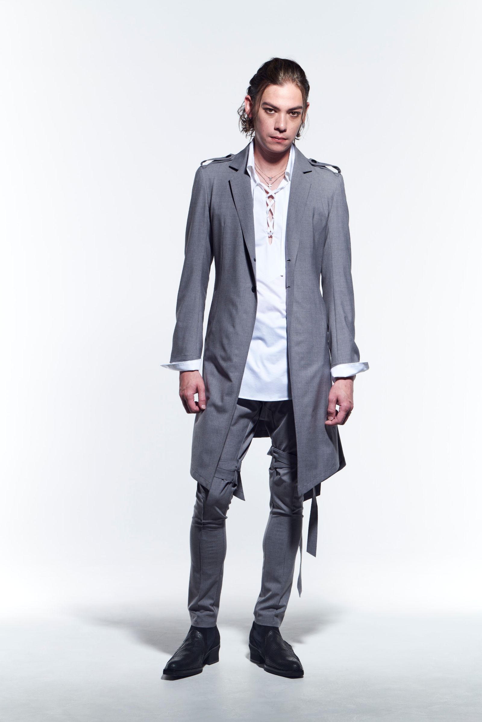 《予約品》 FlareJacket テーラードジャケット TWS-Stretch / Grey 【kiryuyrik】 1月入荷予定