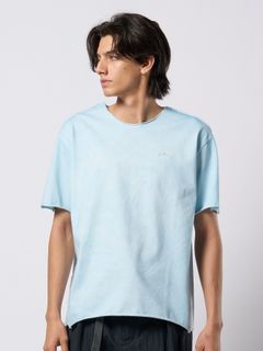 【予約品 9月23日(火) 締切】tight jersey cut-off S/S / タイトジャージ カットオフ ショートスリーブ / アイスブルー