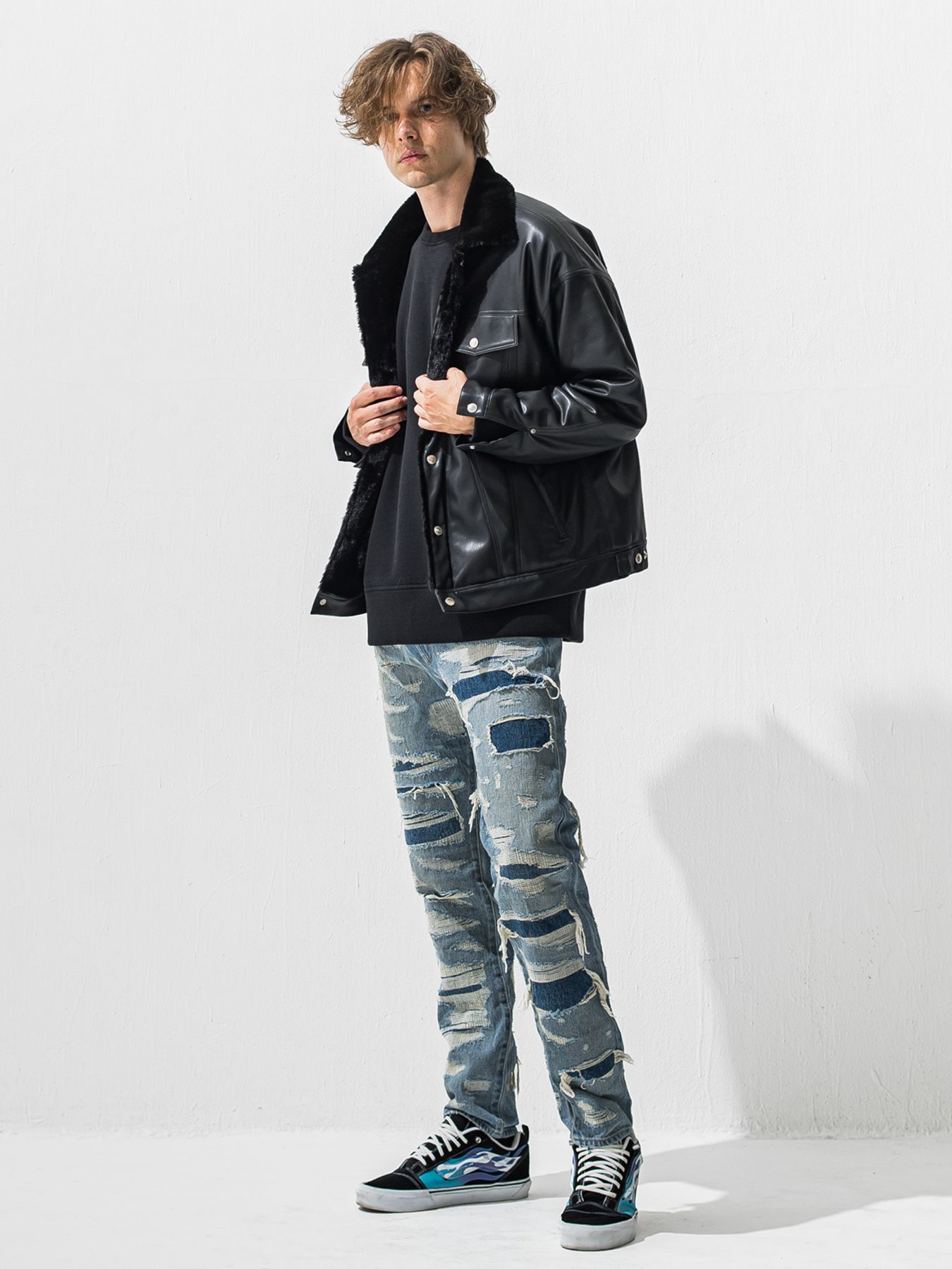 【予約品 9月6日(日) 締切】SCOTT JEANS / ライトオンスヴィンテージジーンズ / インディゴ スペシャルクラッシュ
