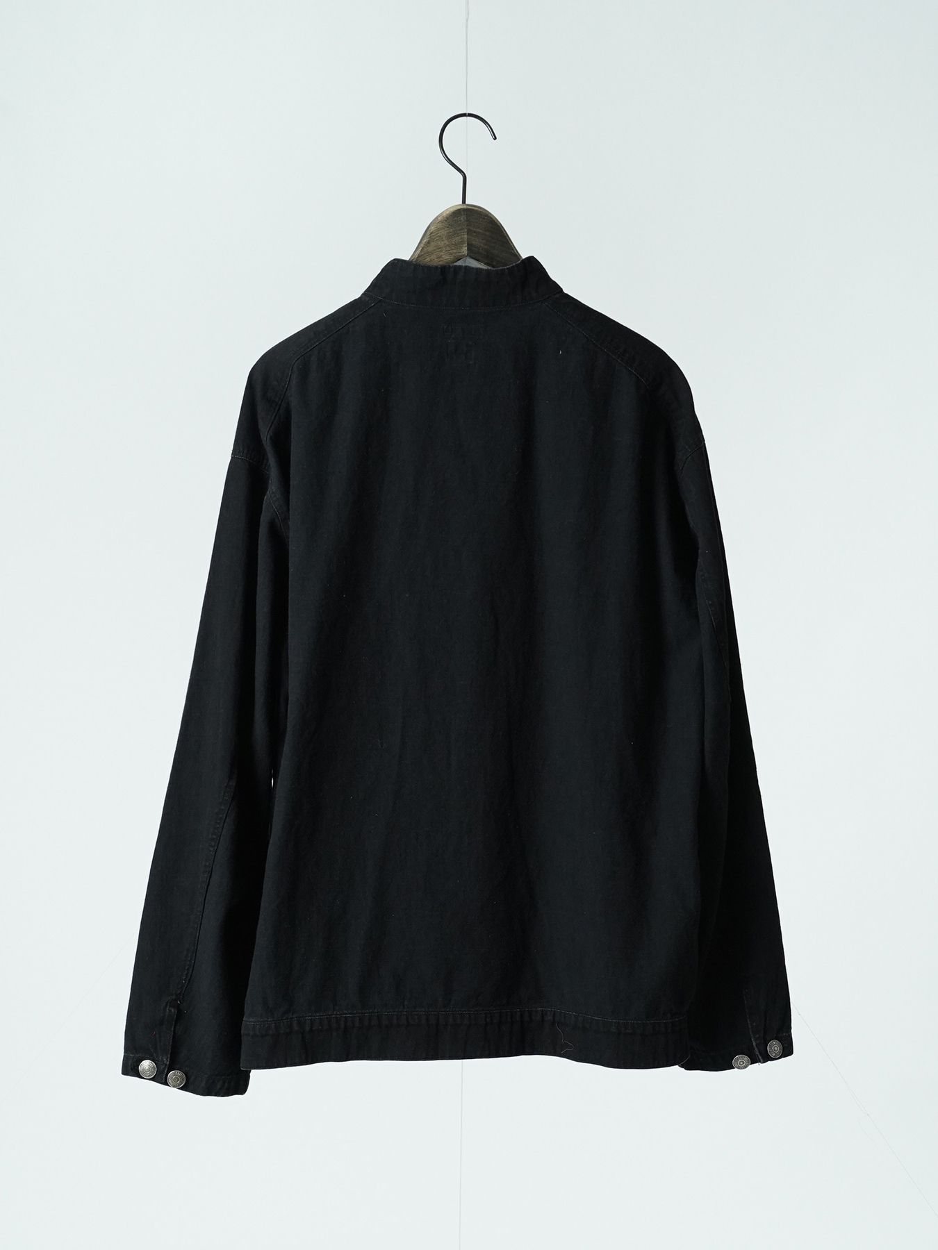 【予約品 5月27日(水) 締切】BOURGERON-DENIMJACKET aged / エイジド加工 ライトオンスデニム シャツジャケット / ブラック