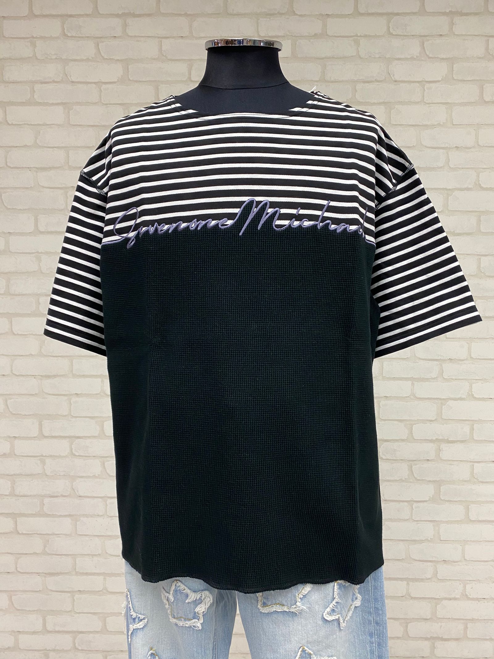 ドッキングボーダーTシャツ（BLACK）「71MICHAELミッシェル」