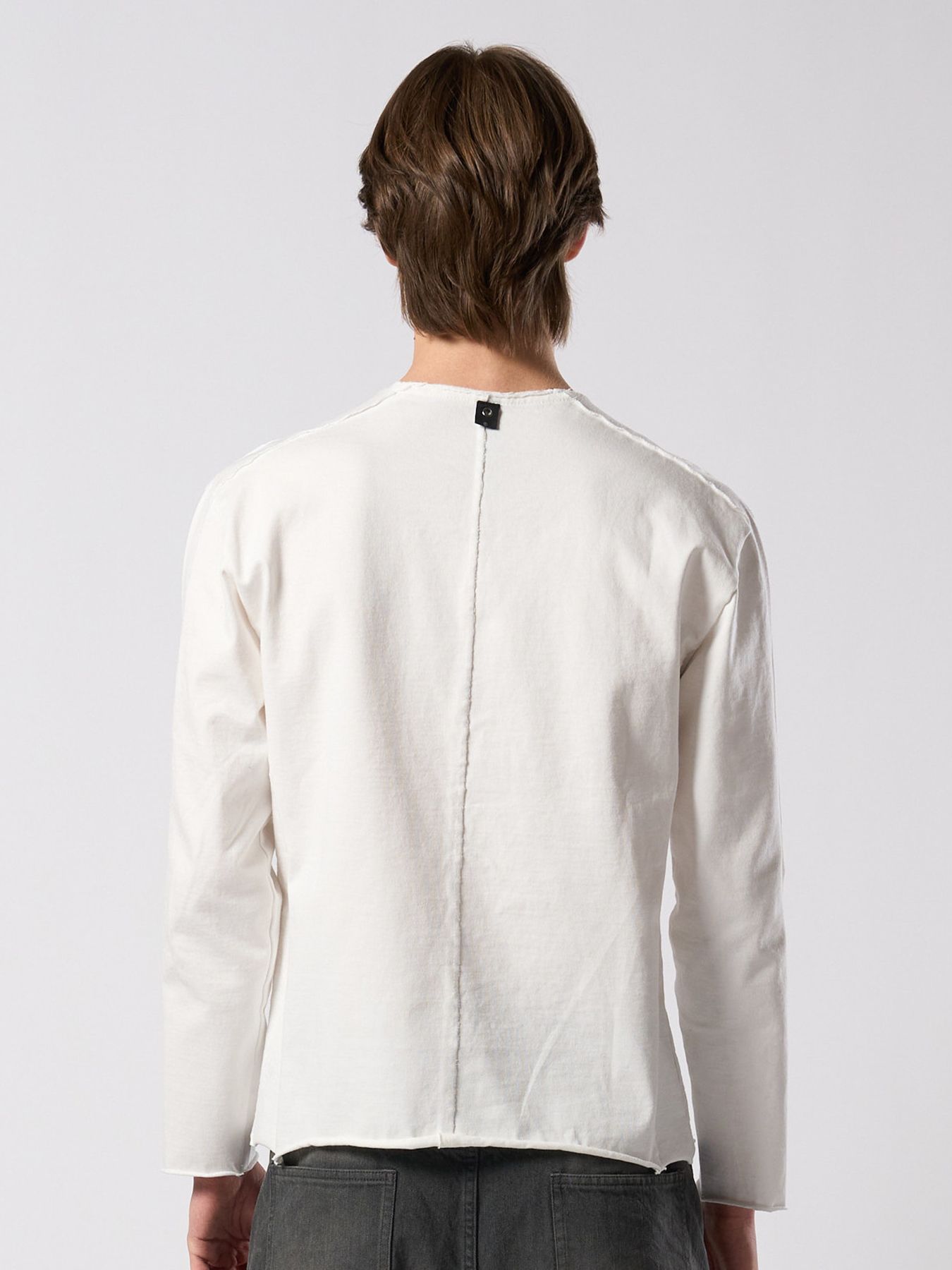 【予約品 4月19日(日) 18時締切】tight jersey cut-off L/S / タイトジャージー カットオフ ロングスリーブ / ホワイト