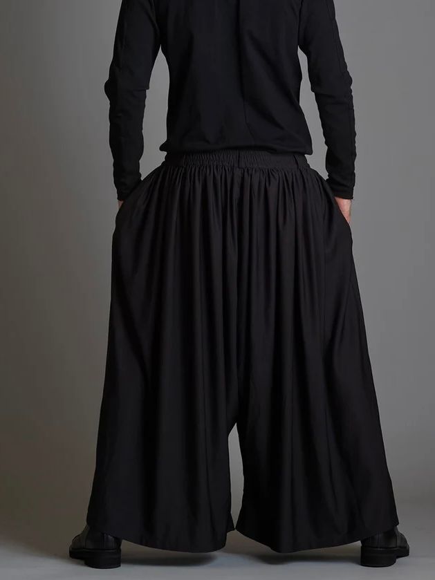 ギャザーバギートラウザーズ 薔薇 455006-022P 【NOID.】