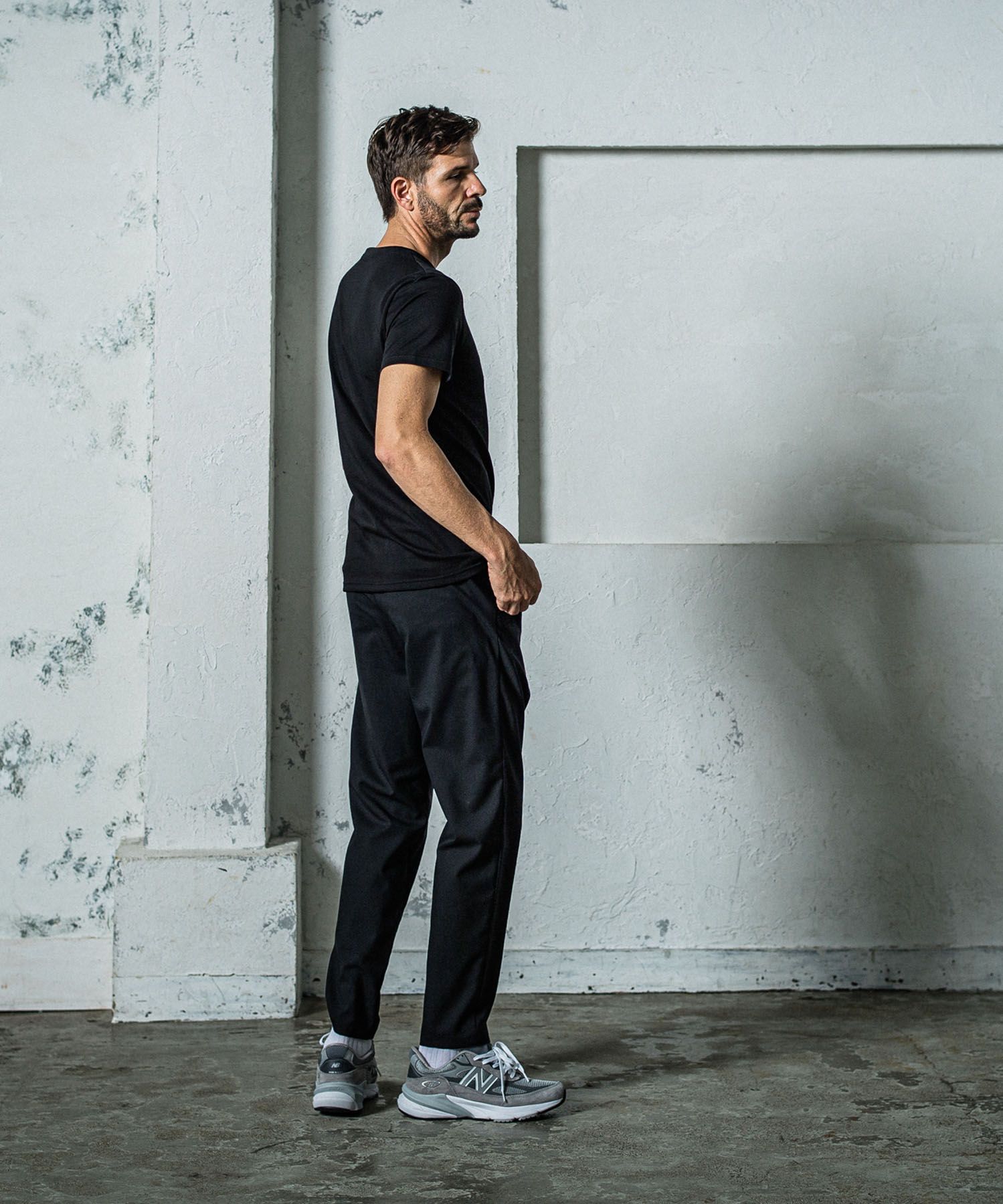 PAT WIDE EASY PANTS BLACKパンツ