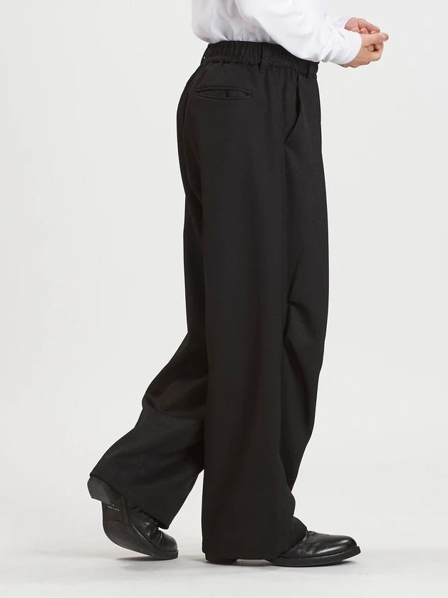 ツータックイージーパラシュートトラウザーズ ブラック【NOID.】