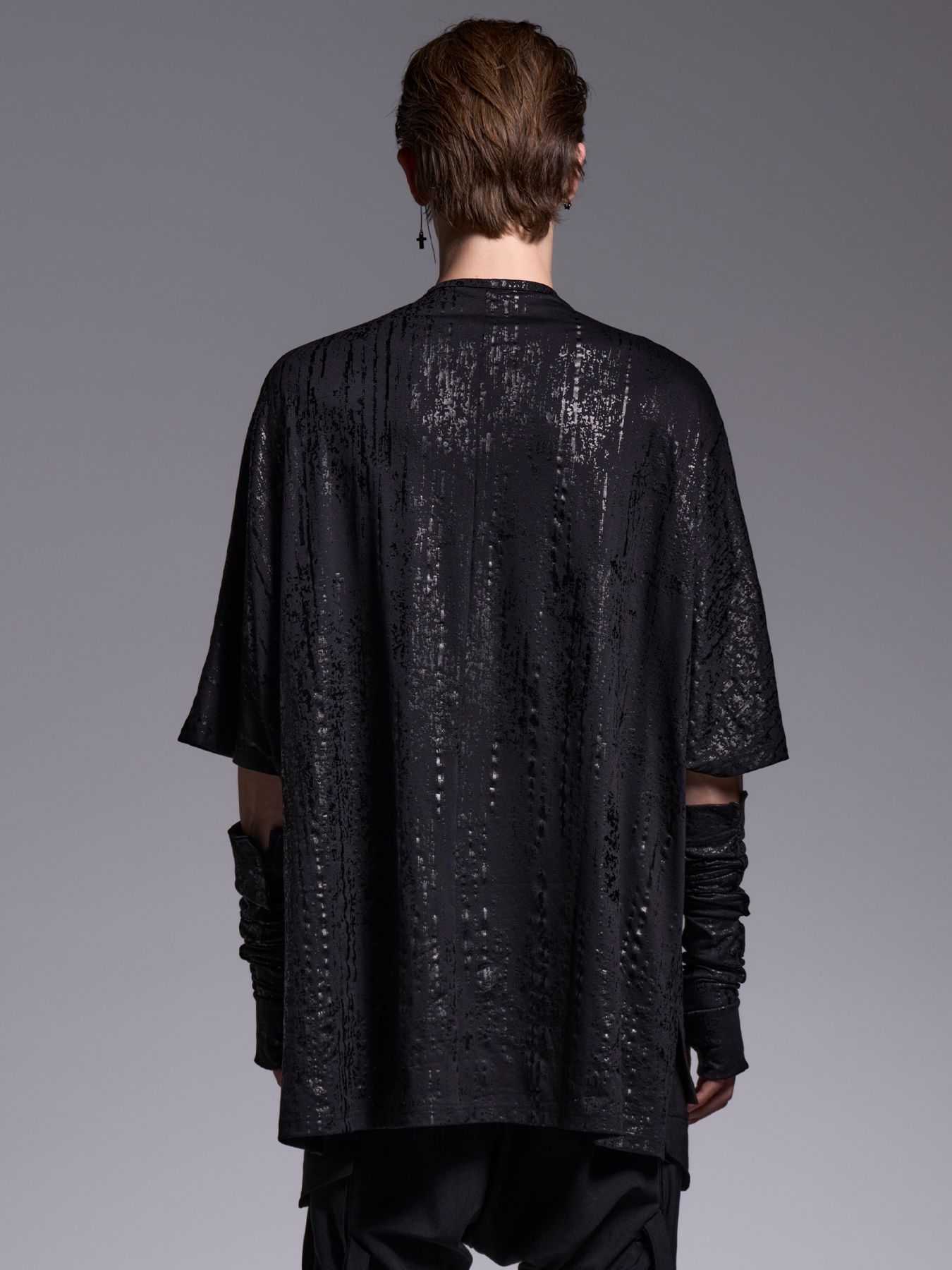 【予約品 1月4日(日) 締切】Dolman Single Frill-T / ドルマンスリーブ シングルフリルTシャツ / ブラック