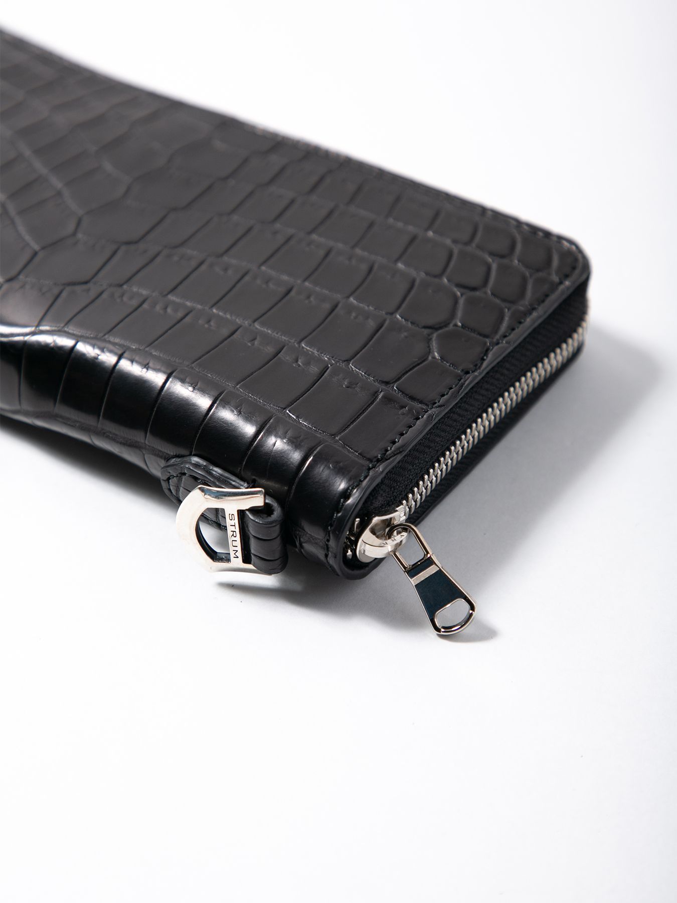 【予約品 10月12日(日) 締切】Nile Crocodile Round Wallet / ナイルクロコ ラウンドウォレット / ブラック