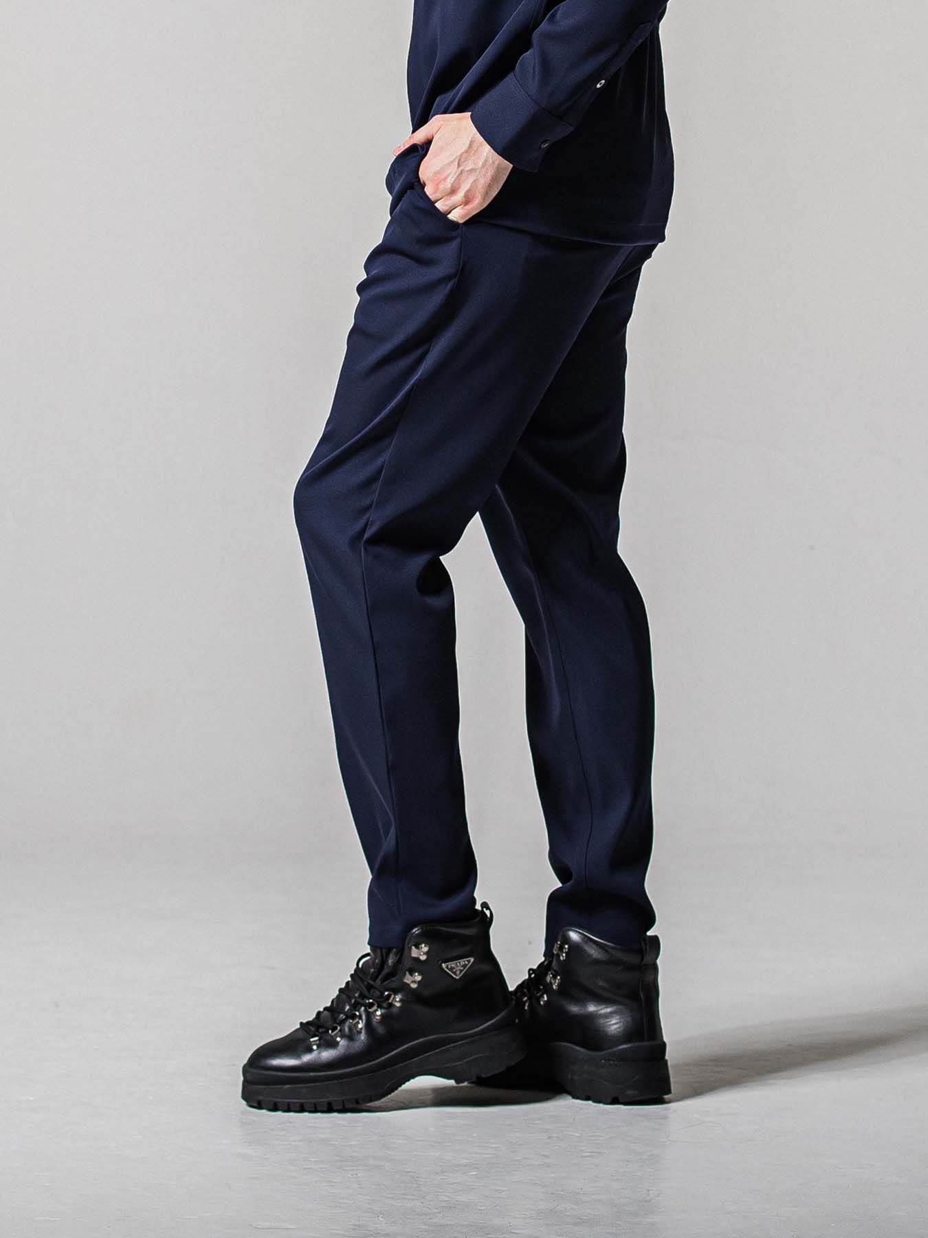 【予約品 11月16日(日) 締切】PAT WIDE EASY PANTS / ワイドイージースラックス / ネイビー