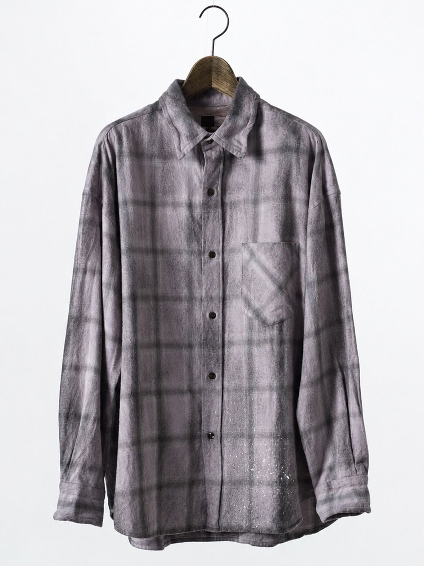 【予約品 7月5日(日) 締切】HAZE FLANNELSHIRTS dirty / フランネルチェックシャツ / ダーティーピンク