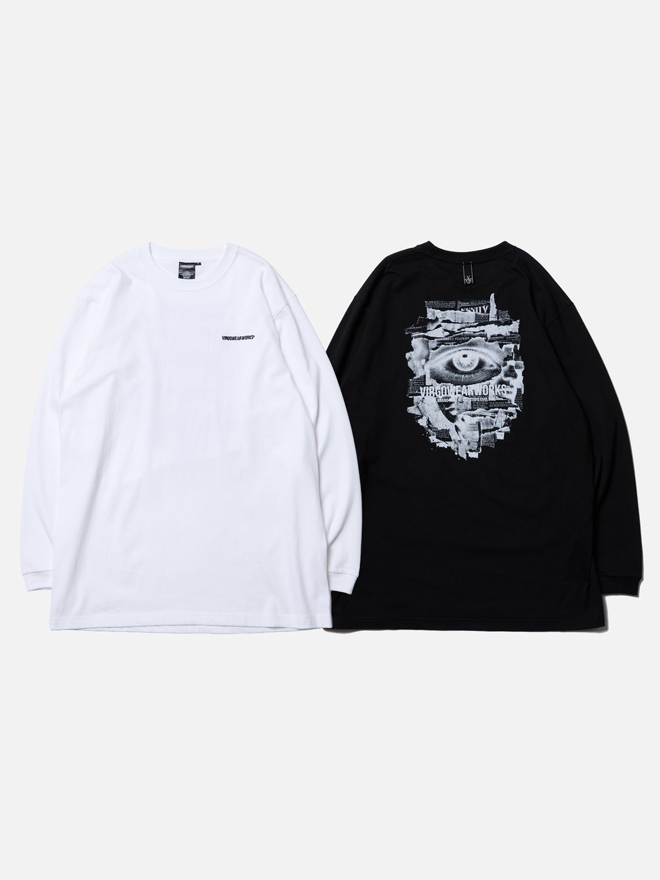OBSERVER LST / プリント ロングスリーブTシャツ / BLACK
