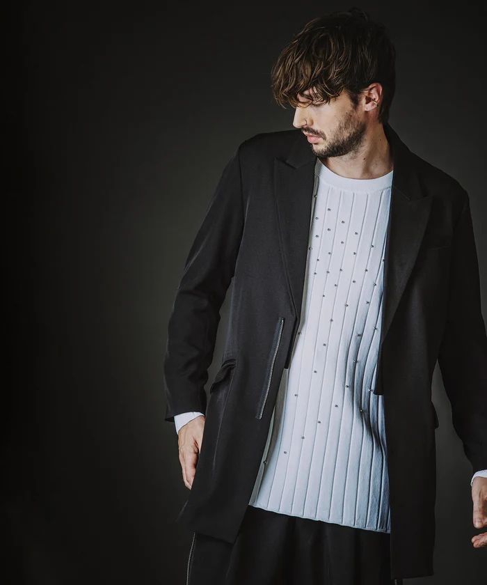 ドッキングZIPチェスタージャケット+ベスト BLACK【NOID.】