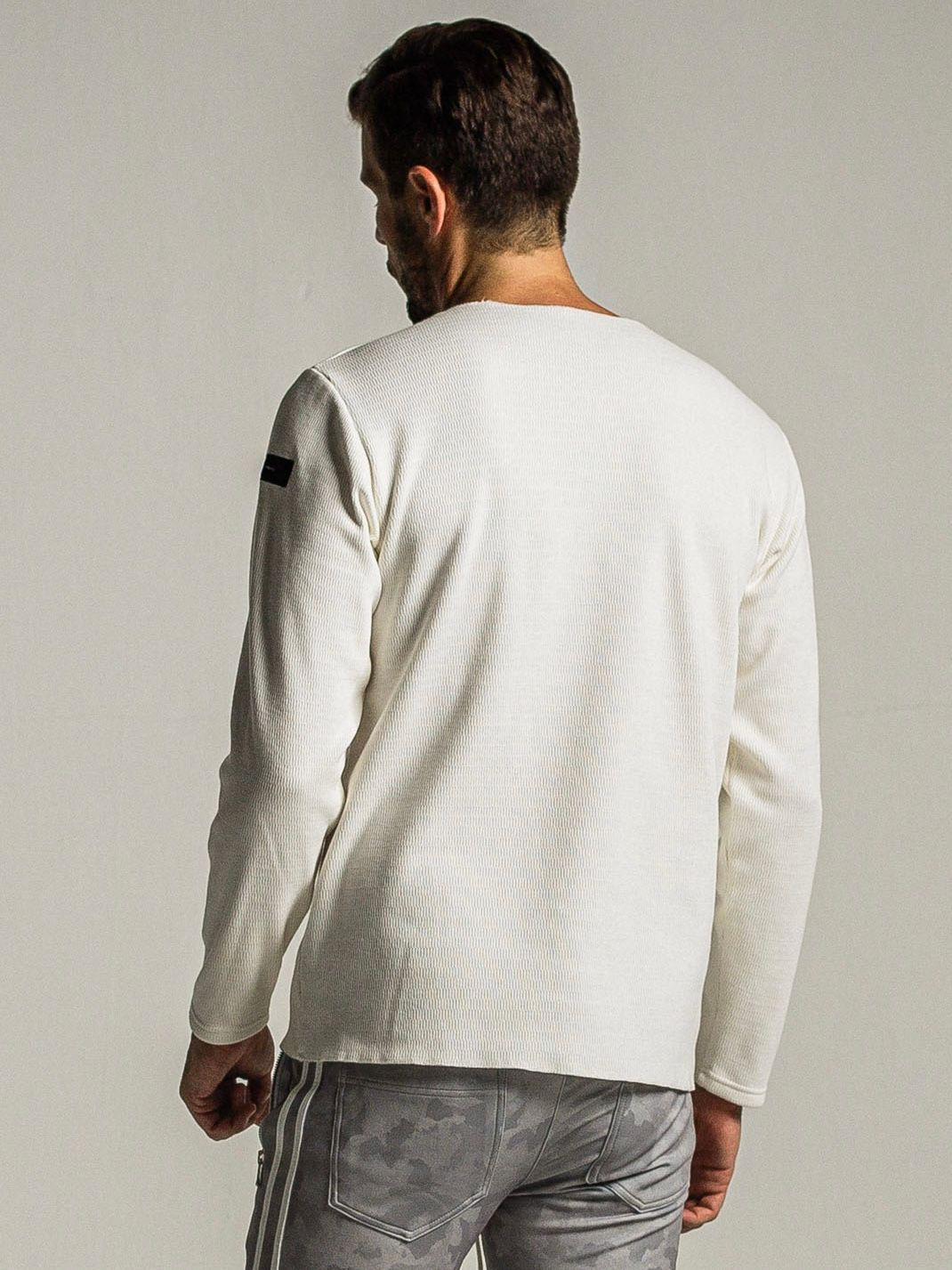 fleece neo thermal / 肩ロゴ入り 裏地特殊起毛ベロアフリースサーマル / ホワイト