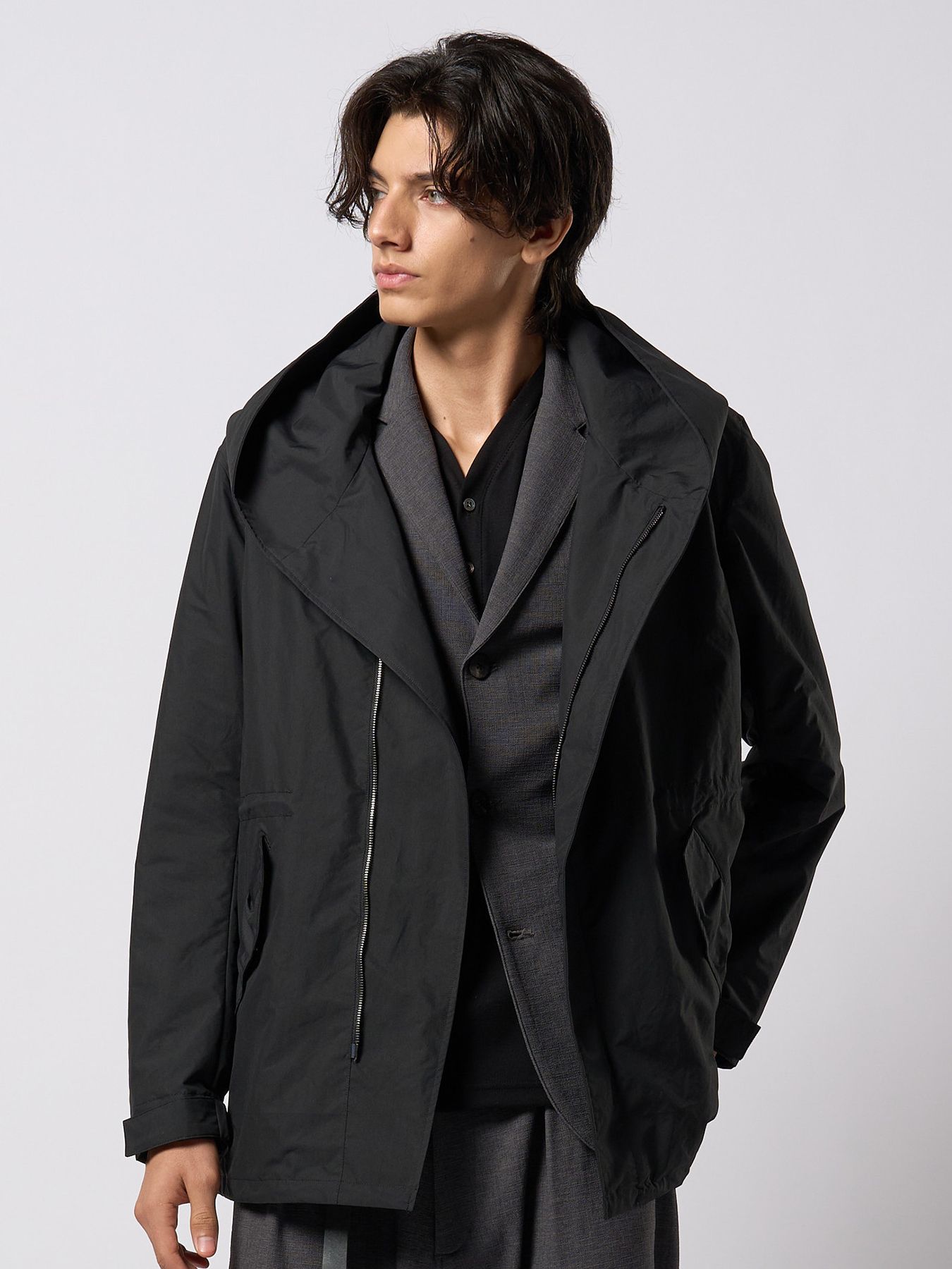 【予約品 9月23日(火) 締切】wrap field parka / ラップフィールドパーカ / ブラック
