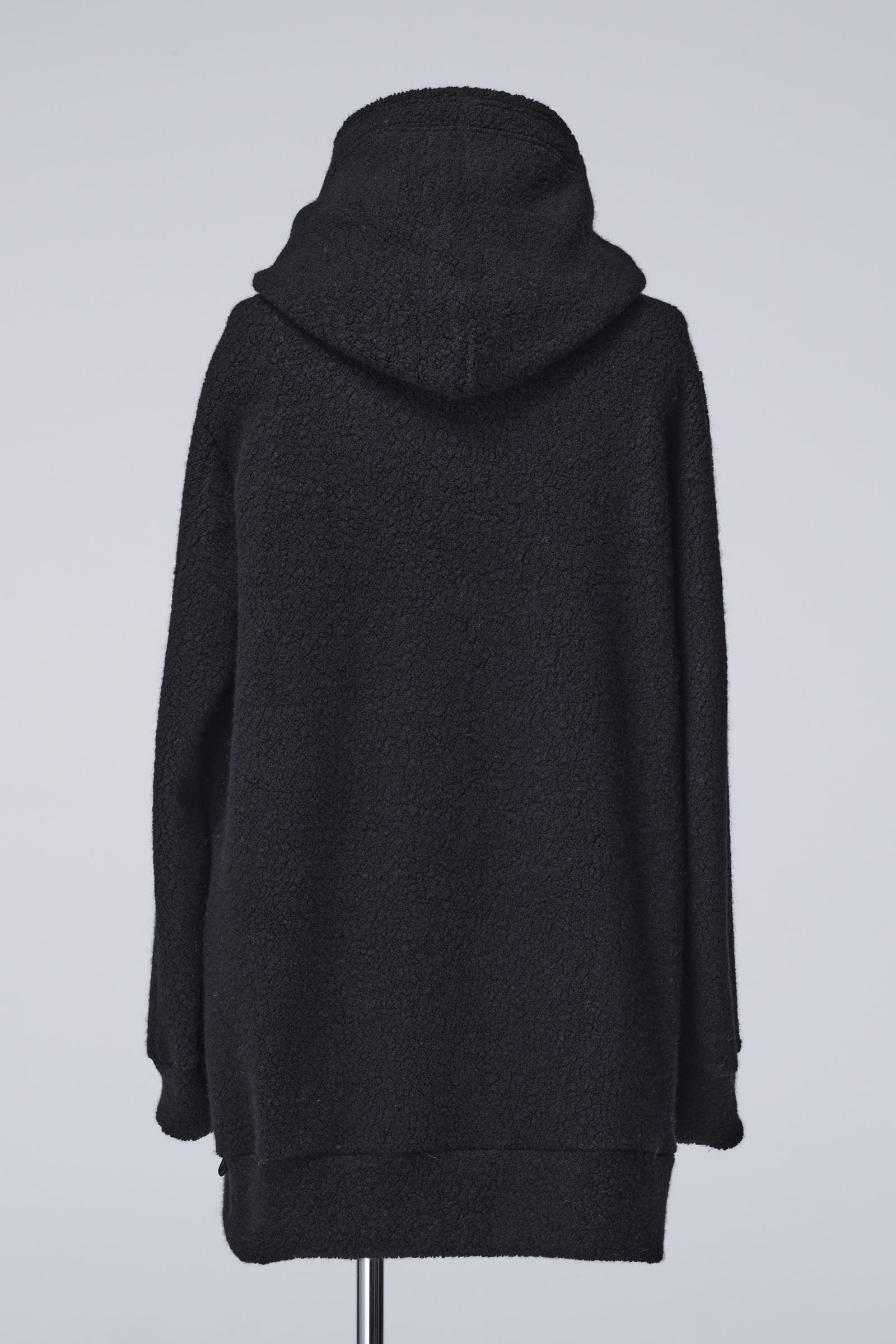 《予約》 Recycled Wool Pile Loose Hoodie  / ブラック 【THE ONENESS】 11月入荷予定