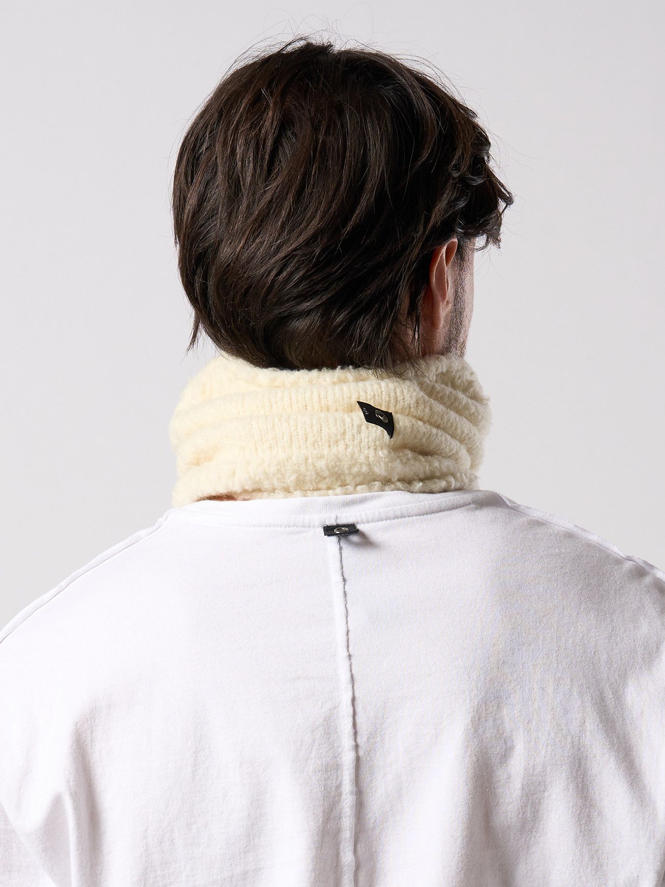 【予約品 4月19日(日) 18時締切】fancy yarn knit snood / ニットスヌード / チャコール