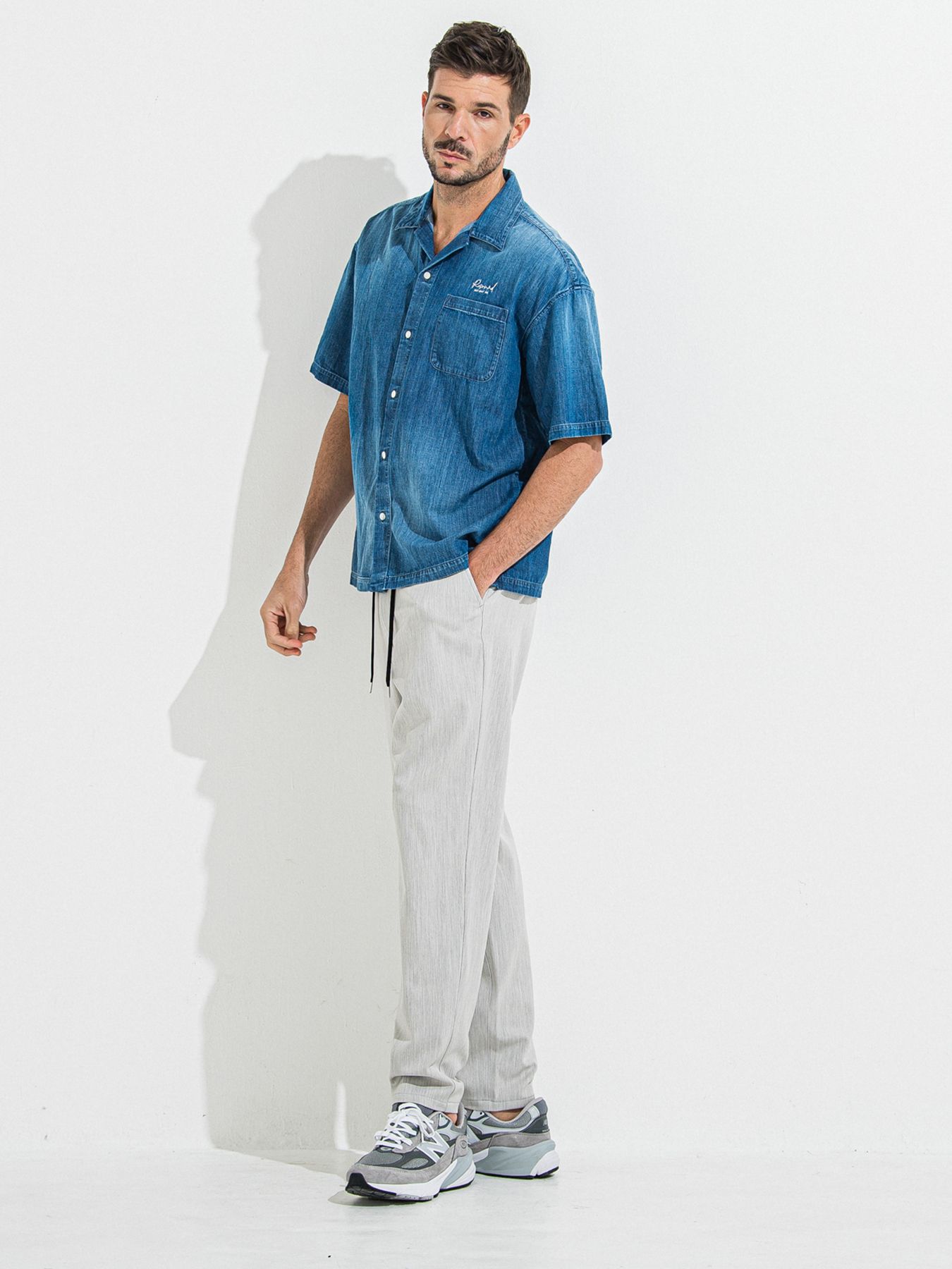【予約品 】ZACK HALF DENIM SHIRT / ザックハーフスリーブデニムシャツ / ダークインディゴ