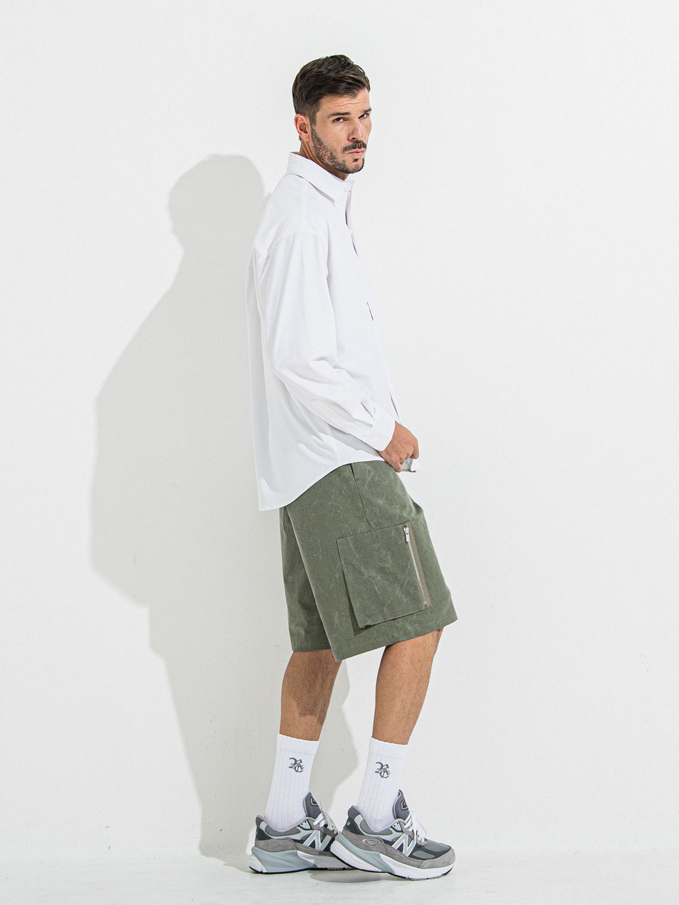 【予約品 】DAVID CARGO HALF PANTS / デヴィッドカーゴハーフパンツ / ヴィンテージカーキ