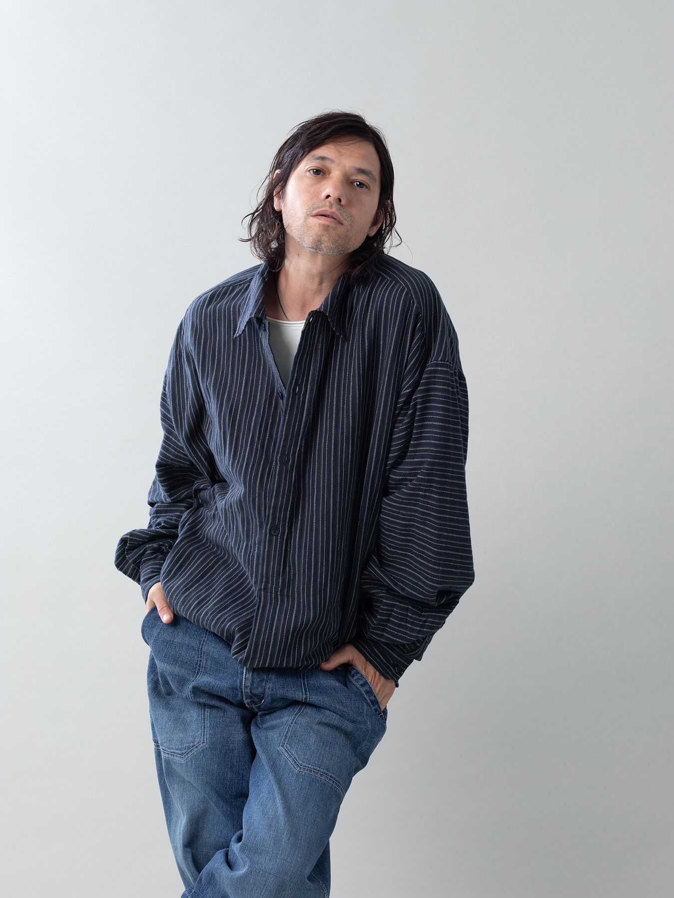 【予約品 5月27日(水) 締切】BRUSH-PULLOVERSHIRTS / オーバーシャツ / ネイビー