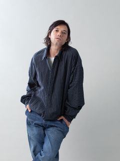 【予約品 5月27日(水) 締切】BRUSH-PULLOVERSHIRTS / オーバーシャツ / ネイビー
