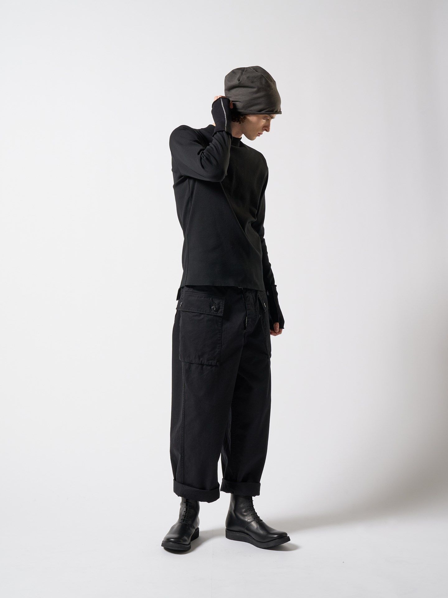 cut-off watch cap / キャップ / ダークグレー