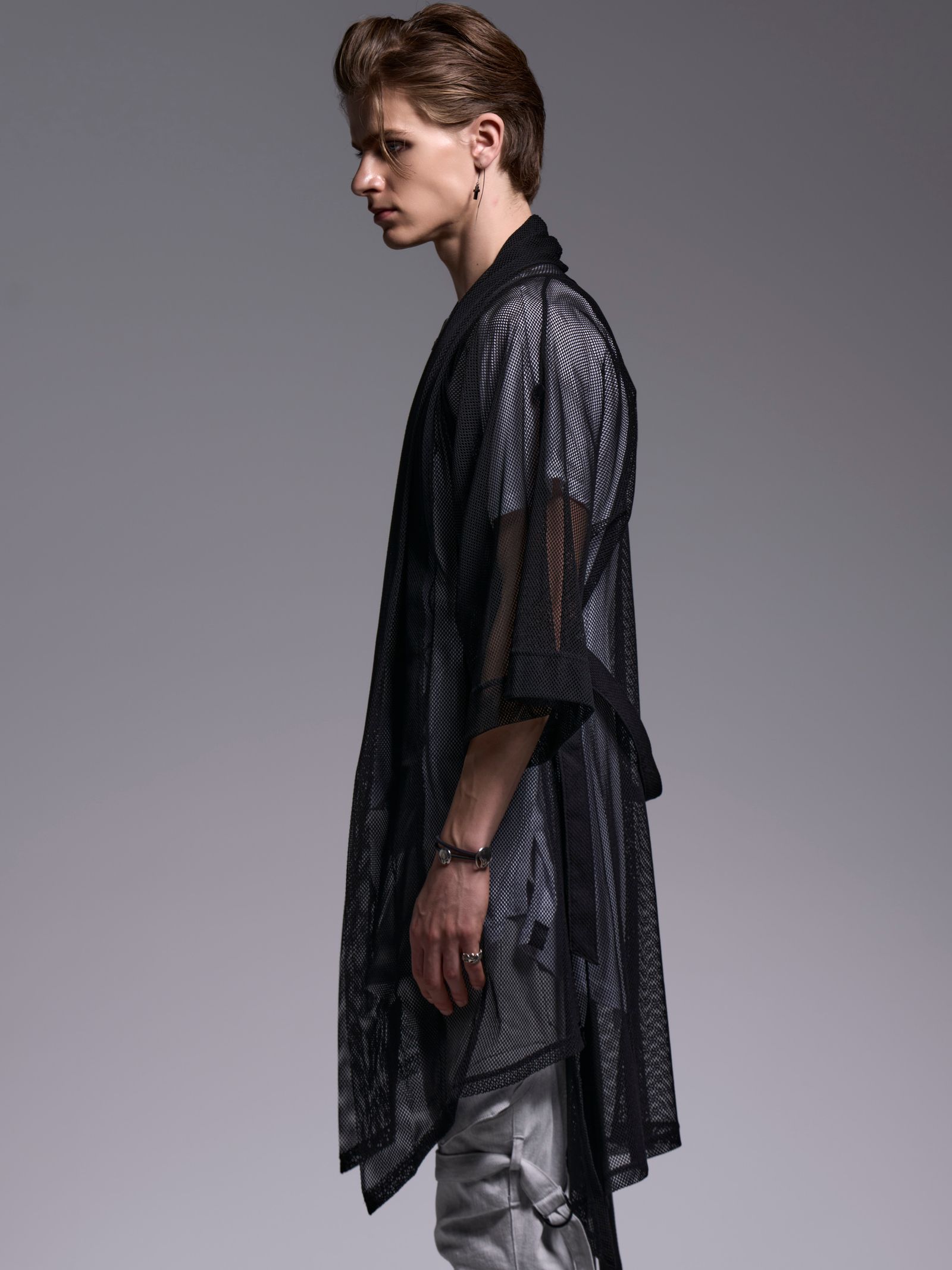 【予約品 1月4日(日) 締切】KIMONO Sleeve Cardigan / 着物スリーブ カーディガン / ブラック