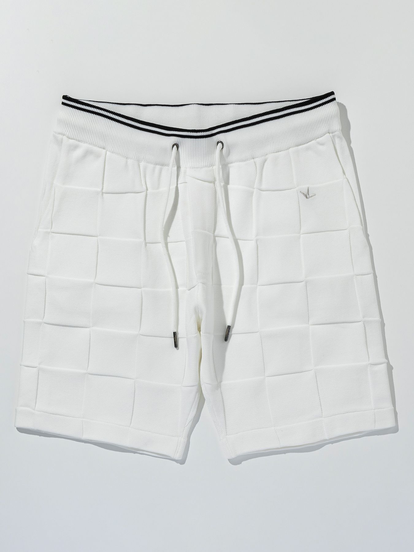 ブロックニットショーツ / ホワイト