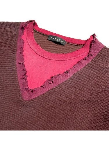 《予約品8月31日 23時55分締め》 V NECK TEE A / VネックTシャツ / レッド 【roarguns 】 2024年3月入荷予定