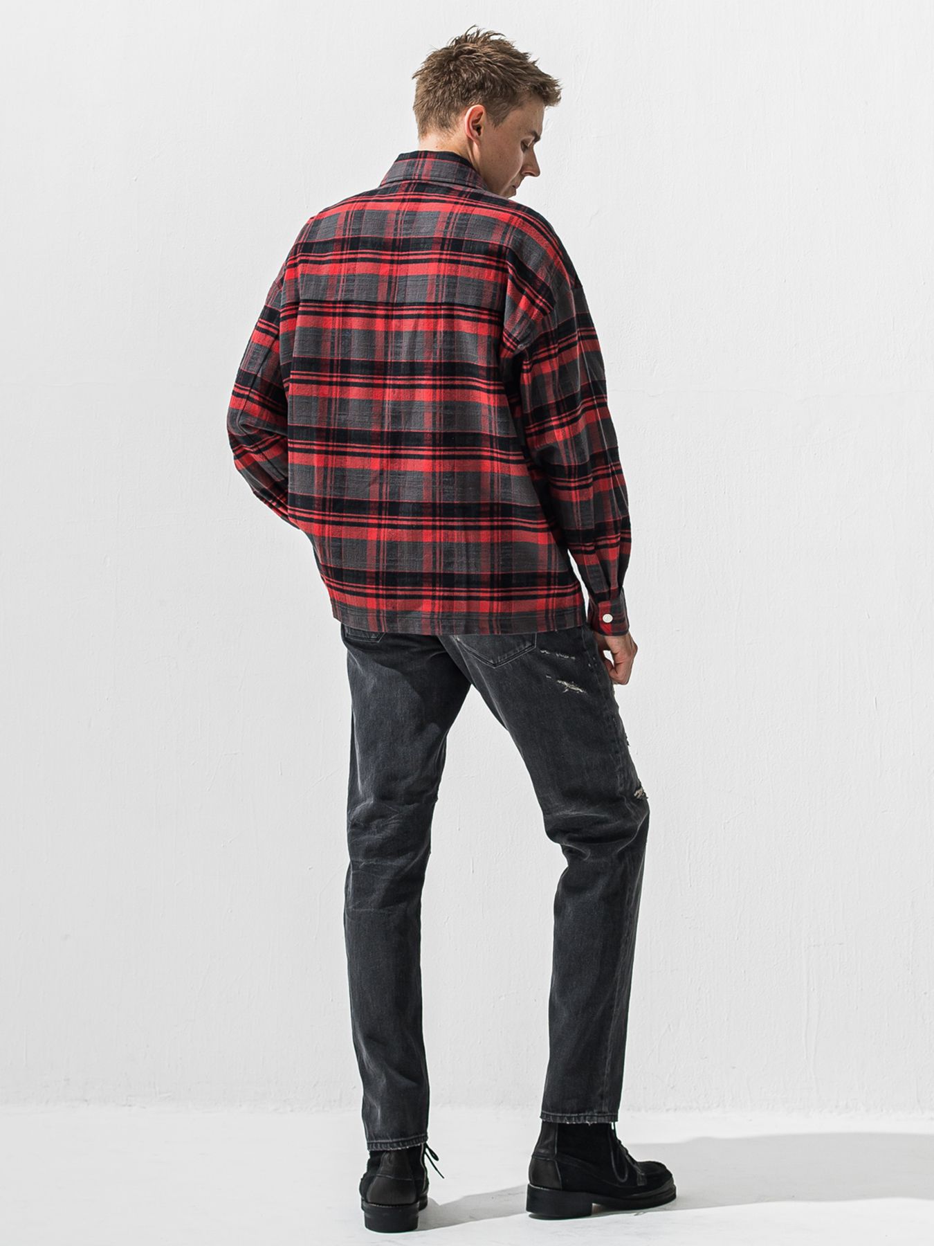 【予約品 9月6日(日) 締切】SCOTT JEANS / ライトオンスヴィンテージジーンズ / ブラック ユーズド