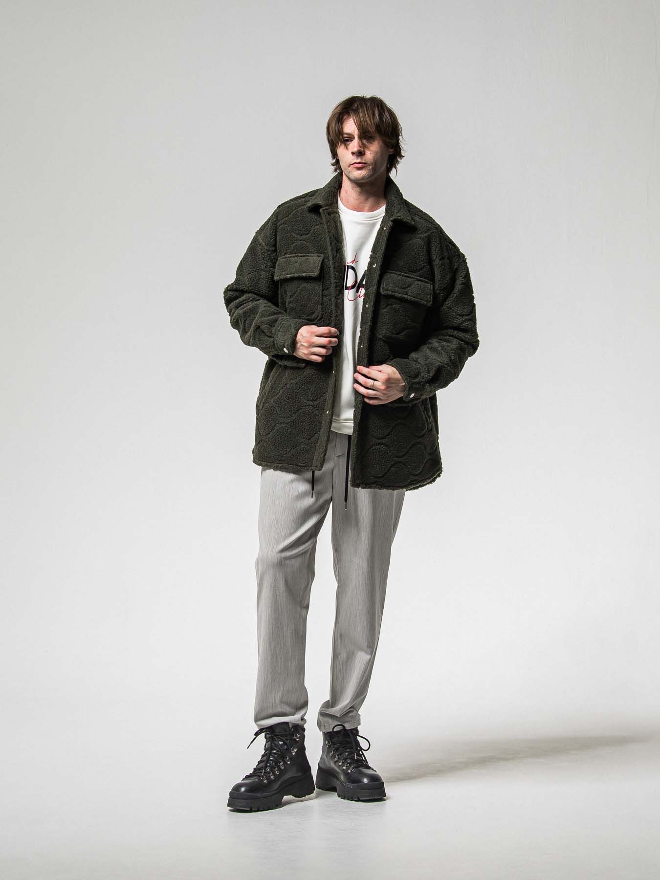 【予約品 8月31日(日) 締切】FRIDAY OLD LOGO VEROURS FLEECE TRAINER / FRIDAYコラボ オールドロゴ ベロアフリース トレーナー / ホワイト