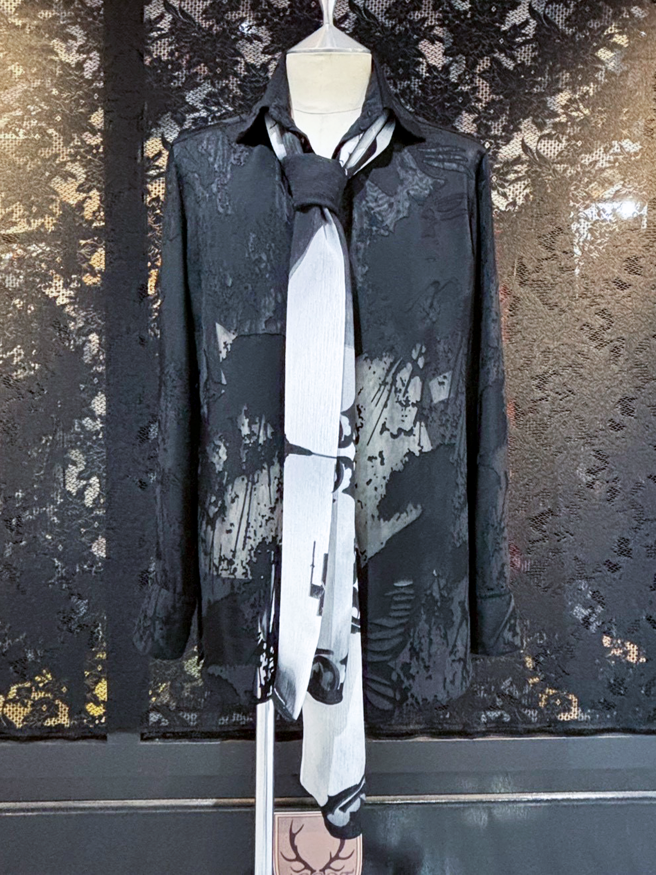 【予約品 1月4日(日) 締切】Stole / ストール / ブラック&グレー