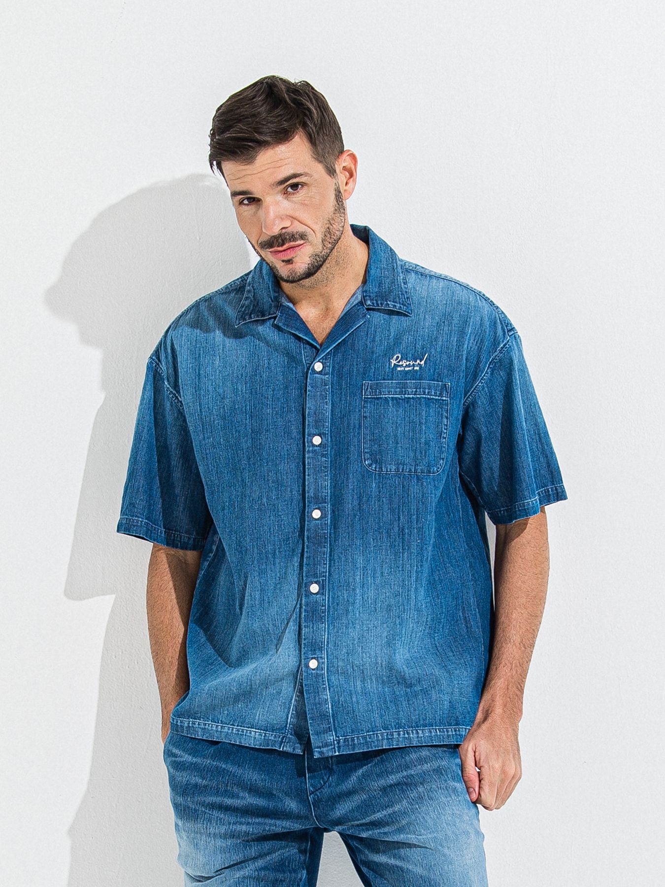 【予約品 】ZACK HALF DENIM SHIRT / ザックハーフスリーブデニムシャツ / ダークインディゴ