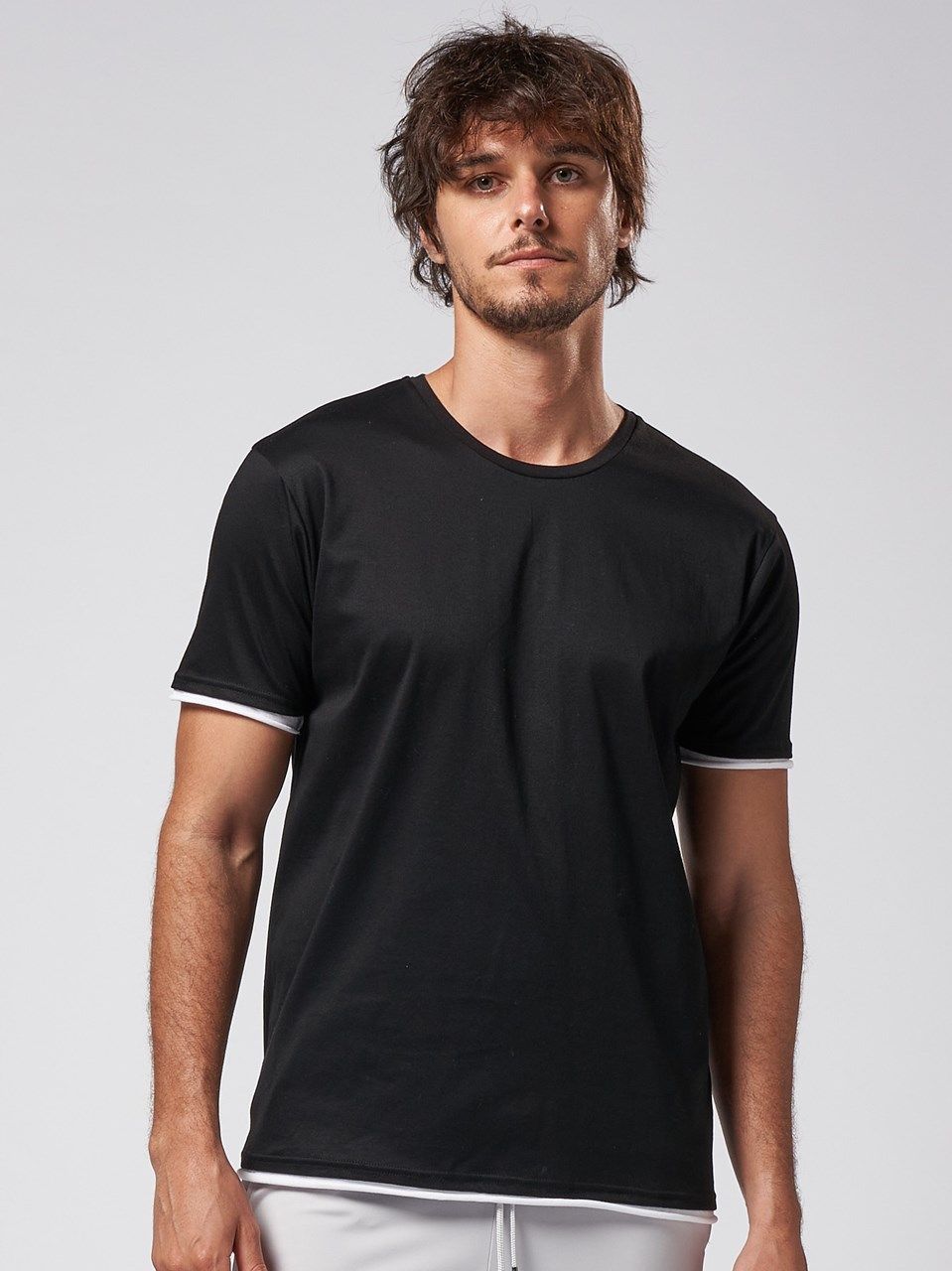 《予約品》 sweater's cut S/S / Tシャツ / ブラック×ホワイト