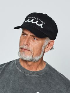 【予約品 】muta Embroidered Logo Cap / ベースボールキャップ / ブラック【Acanthus × muta MARINE】