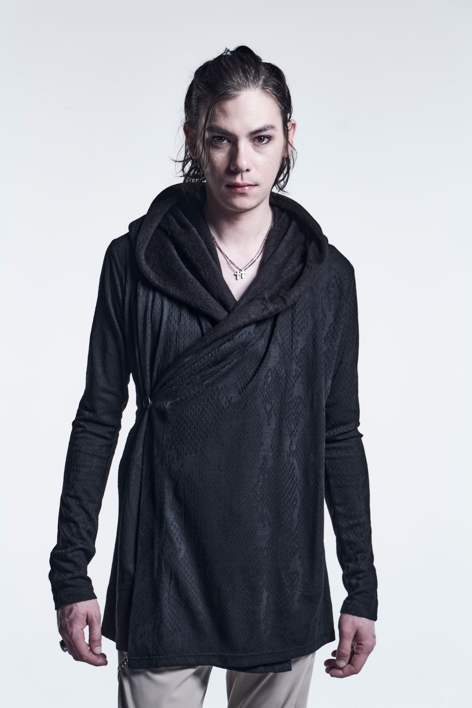 《予約品》 WrapHoodieCardigane PythonJQD-Jersey / Black 【kiryuyrik】 7月入荷予定