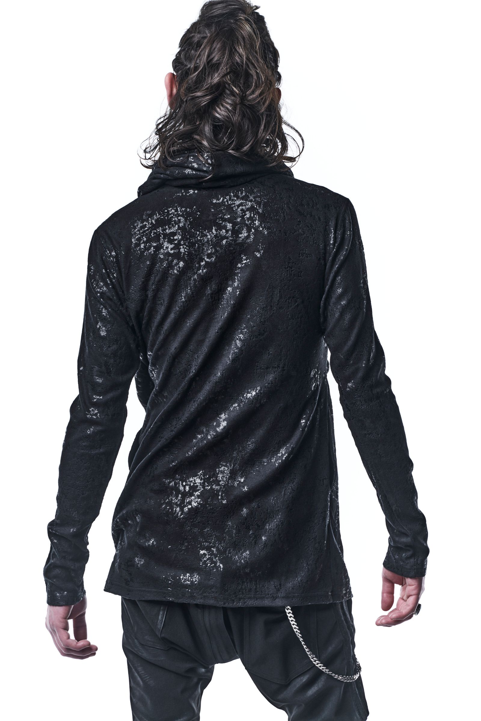 《予約品》 ShawlHoodCardigane カーディガン BlackFoilSmooth / Black 【kiryuyrik】 11月入荷予定