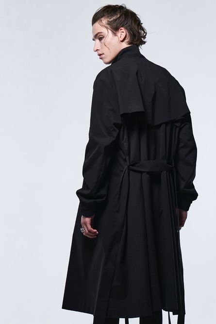 《予約品》 StandCollarDrapeCoatコート / ブラック 【kiryuyrik】 2023年3月以降入荷予定